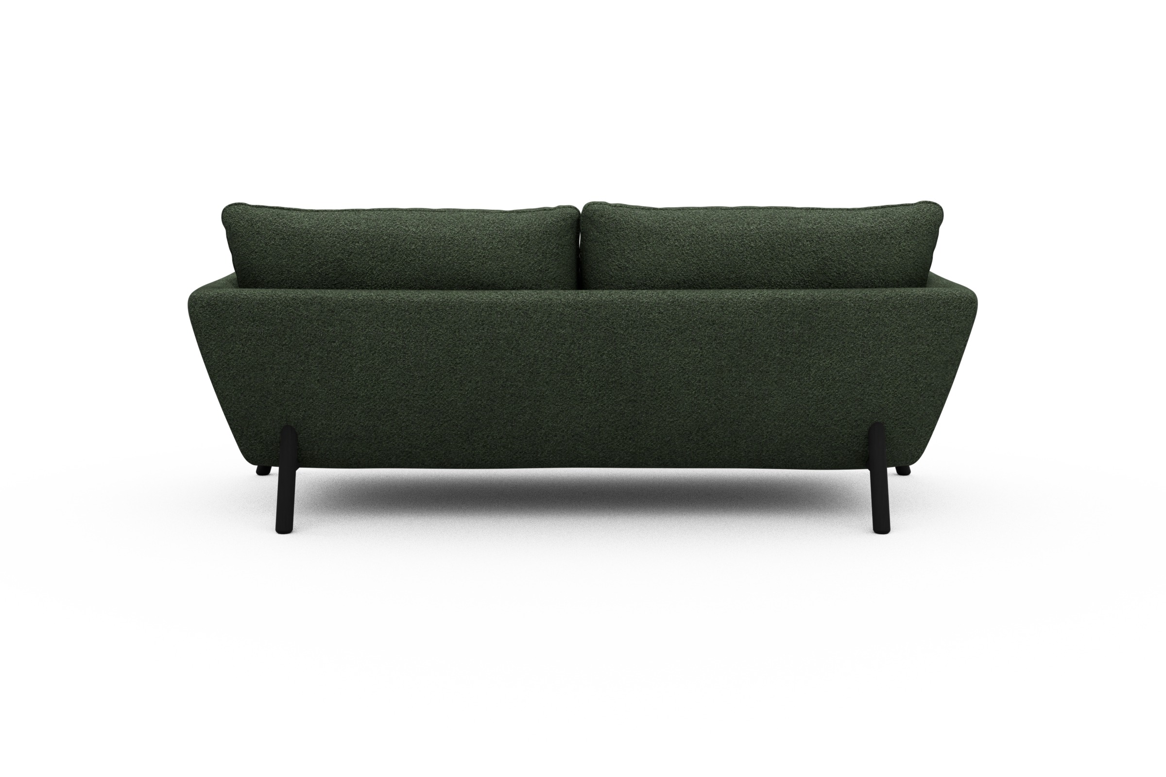 Sofa Emil 3-Sitzer Beinfarbe Eiche Schwarz Vanora-Deep-Green