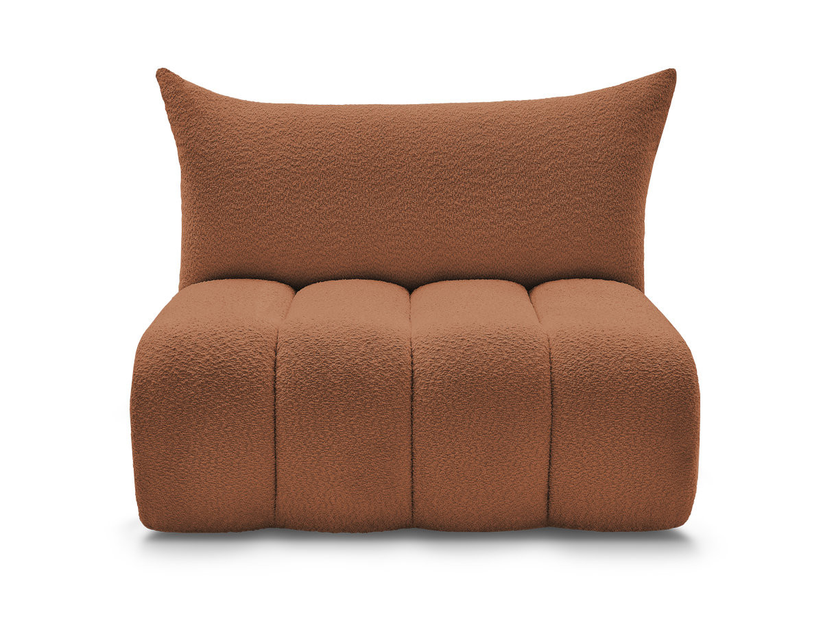Bobochic Azra Sofamodul 2-Sitzer 120 × 112 cm Bouclé-Stoff Orange