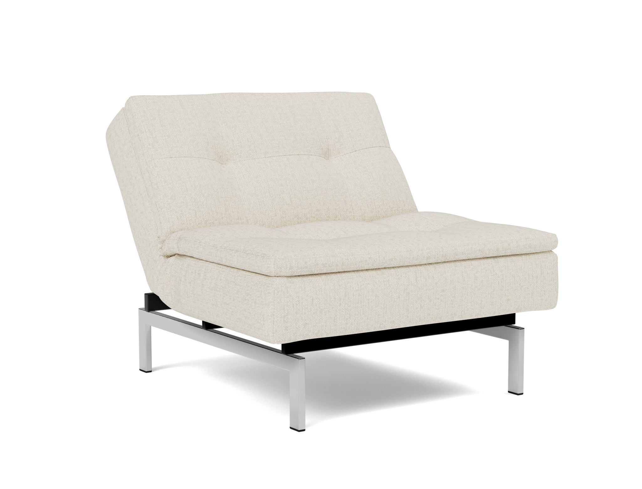 Sessel Dublexo Boucle Skandi 531-Off-White Beine Chrom