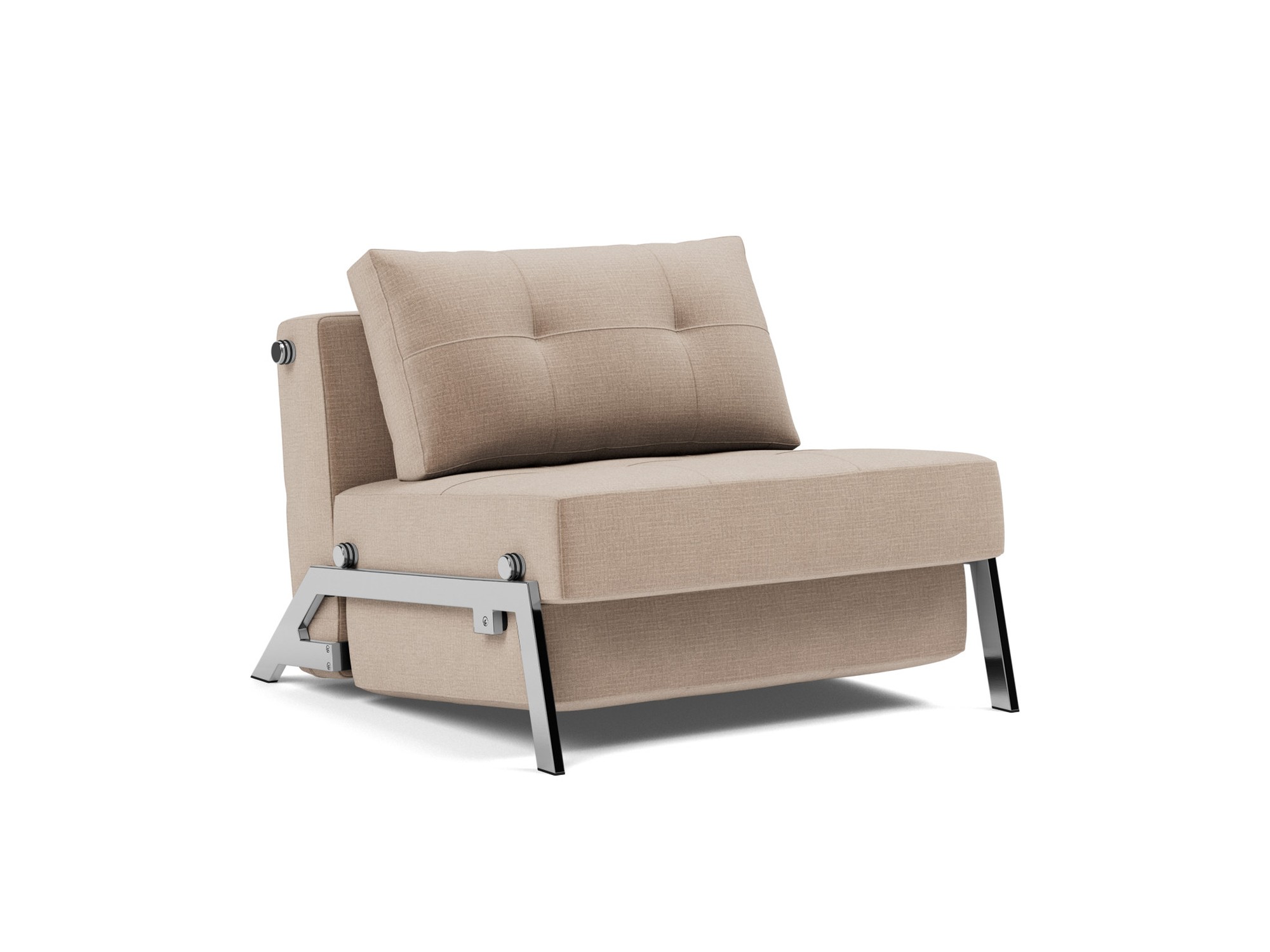 Schlafsessel Cubed 90 Chenille Esina 417-Mocha Beine Chrom