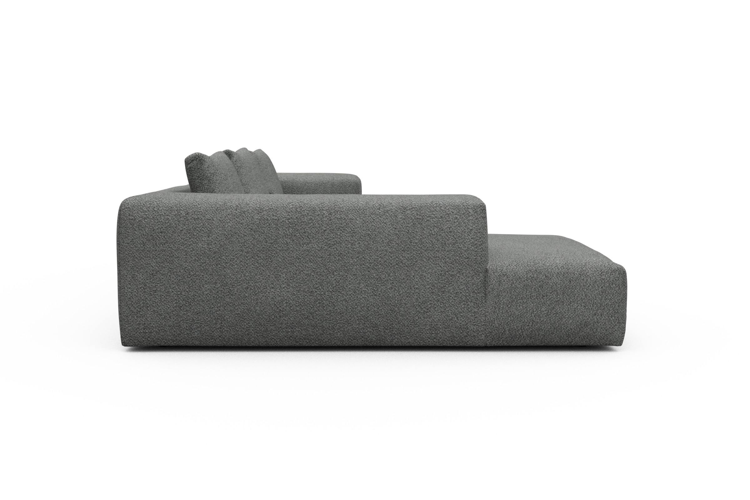 Ecksofa Fred Relax-Ecke links mit 2,5-Sitzer Vanora-Warm-Grey