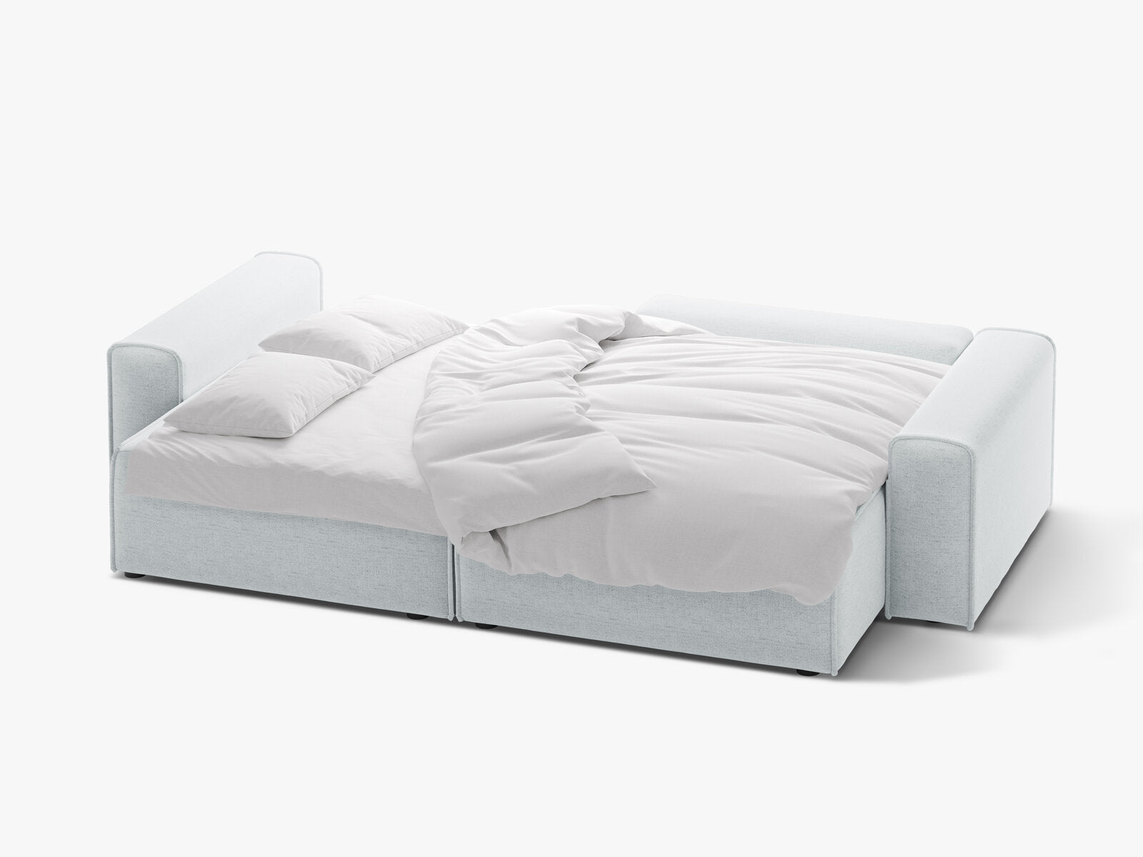 Micadoni Ecksofa Victor 3-Sitzer mit Schlaffunktion Rechts Strukturierter Stoff Hellgrau
