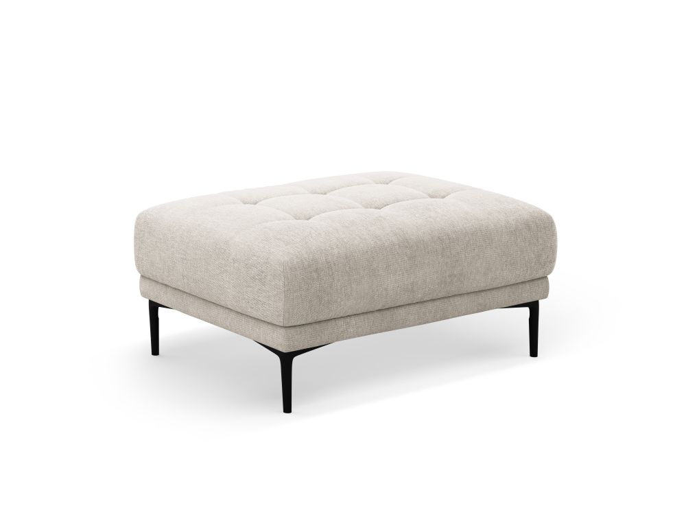 Cosmopolitan Design Pouf Lazio große Version Strukturierter Stoff Sorella Beige