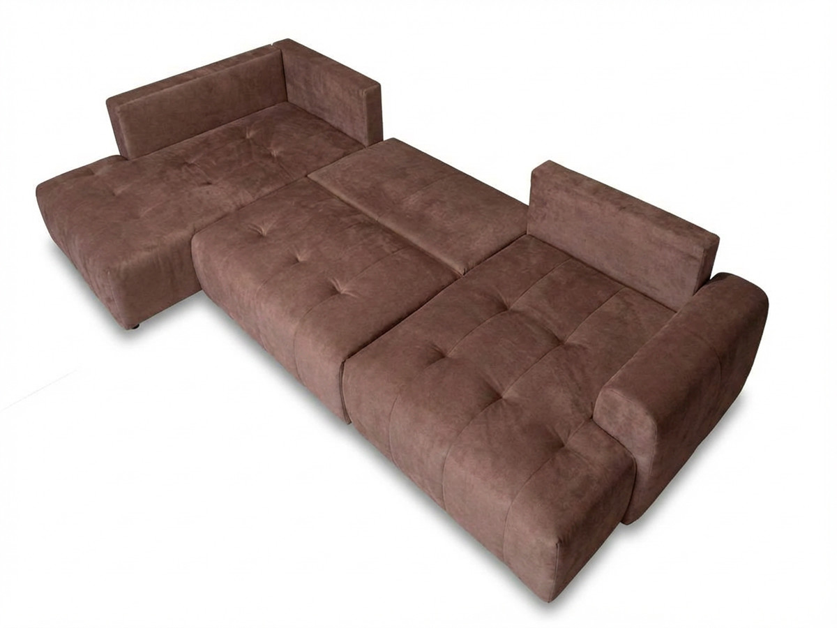Bobochic Roxelane Wohnlandschaft Melange-Stoff Rot Ecke rechts