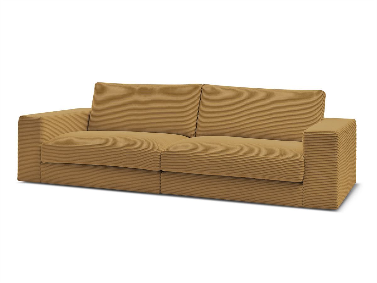 Bobochic Leonard Sofa 3-Sitzer 234 × 109 cm Cordsamt Gelb