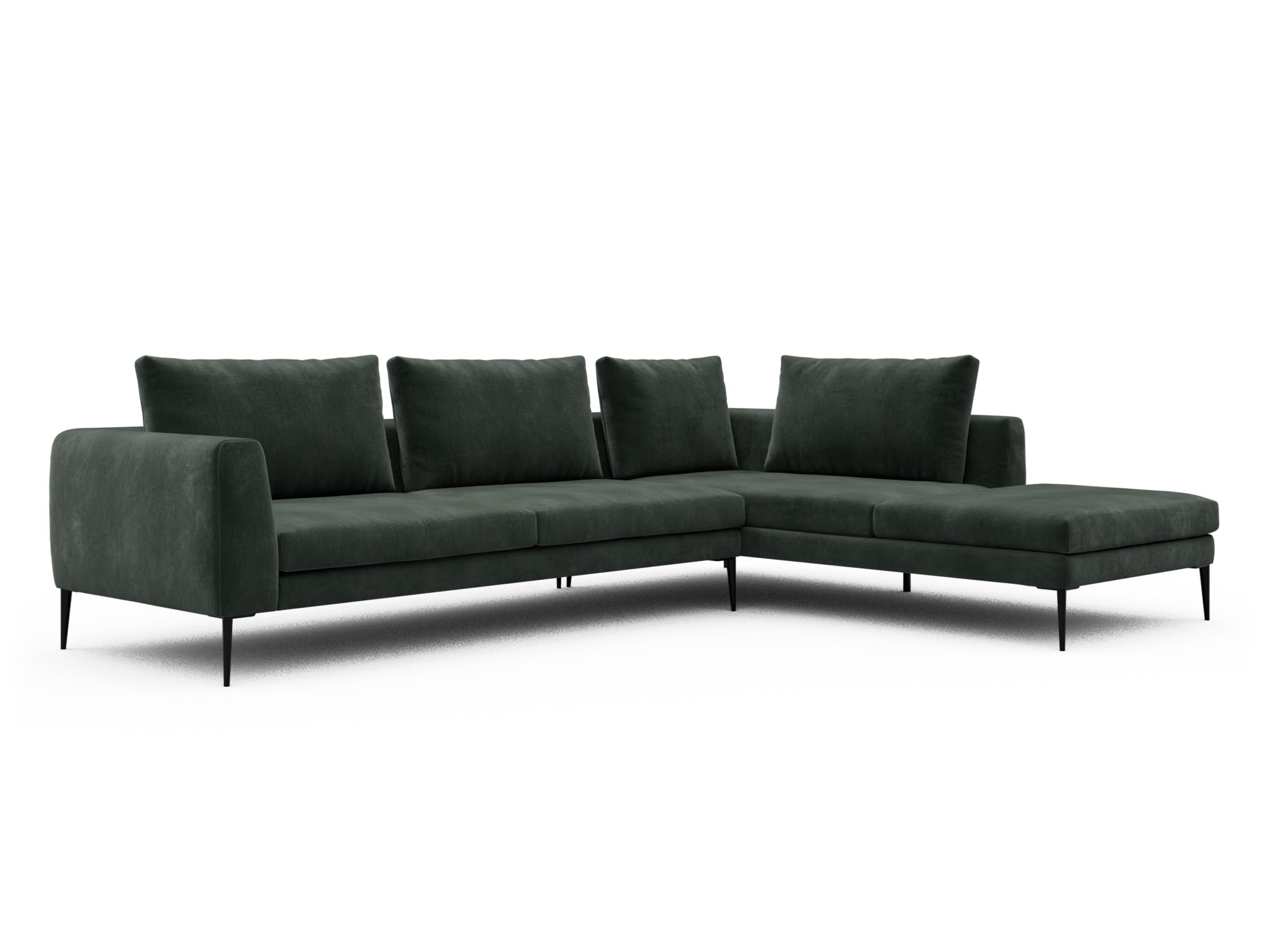 Skandi Home Ecksofa Paul Relax-Ecke rechts mit 3-Sitzer Smooth-Laurel-Green moebelfaktor