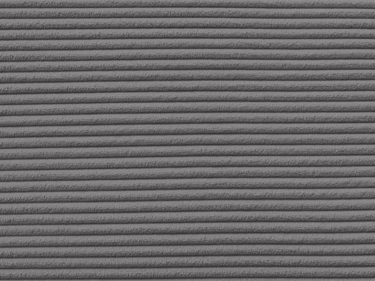Bobochic Leopold Sofa 3-Sitzer Cordsamt Dunkelgrau Armlehne rechts