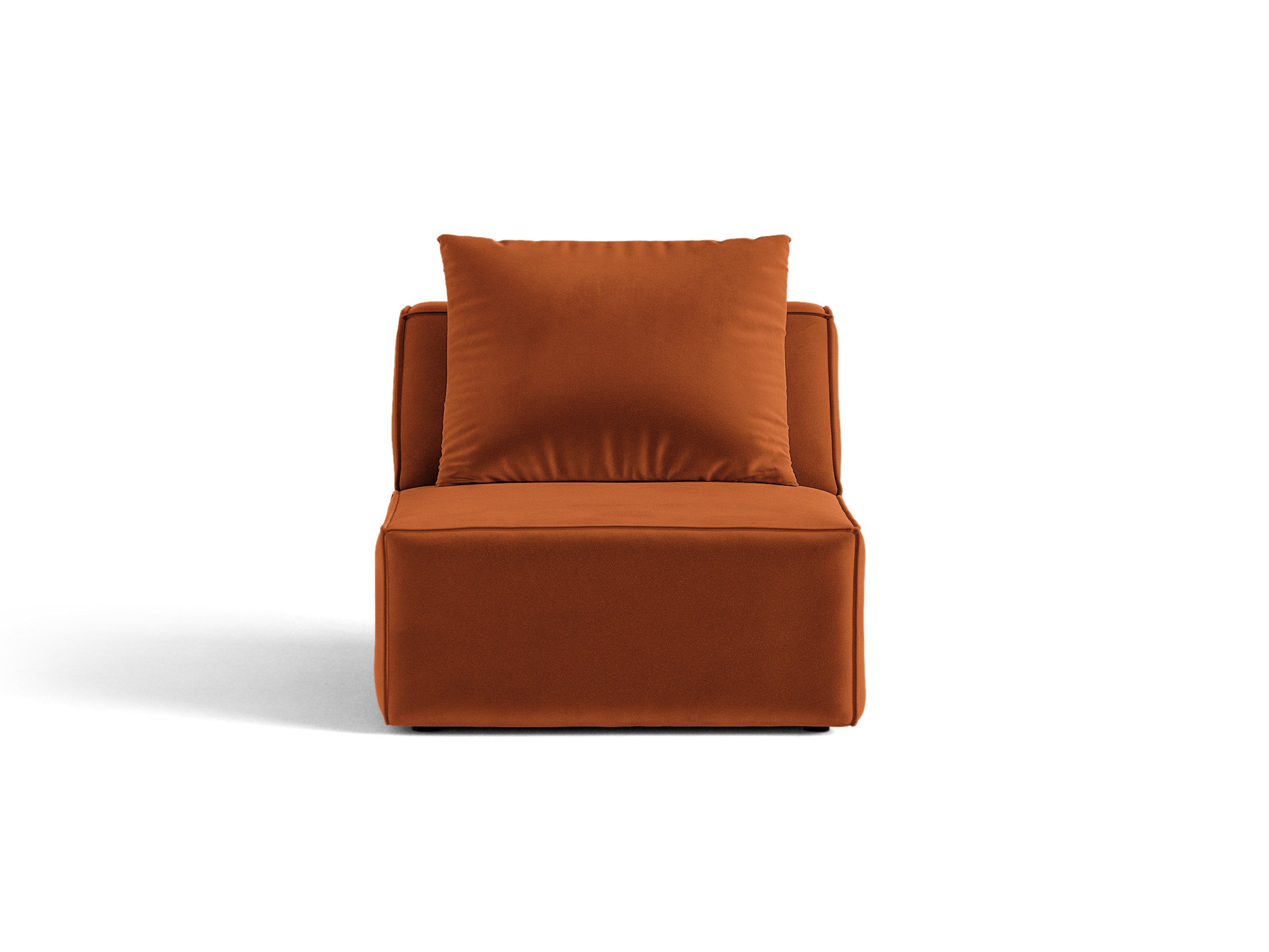 Micadoni Sessel ohne Armlehnen Jodie 1-Sitzer Samt Bluvel Terrakotta