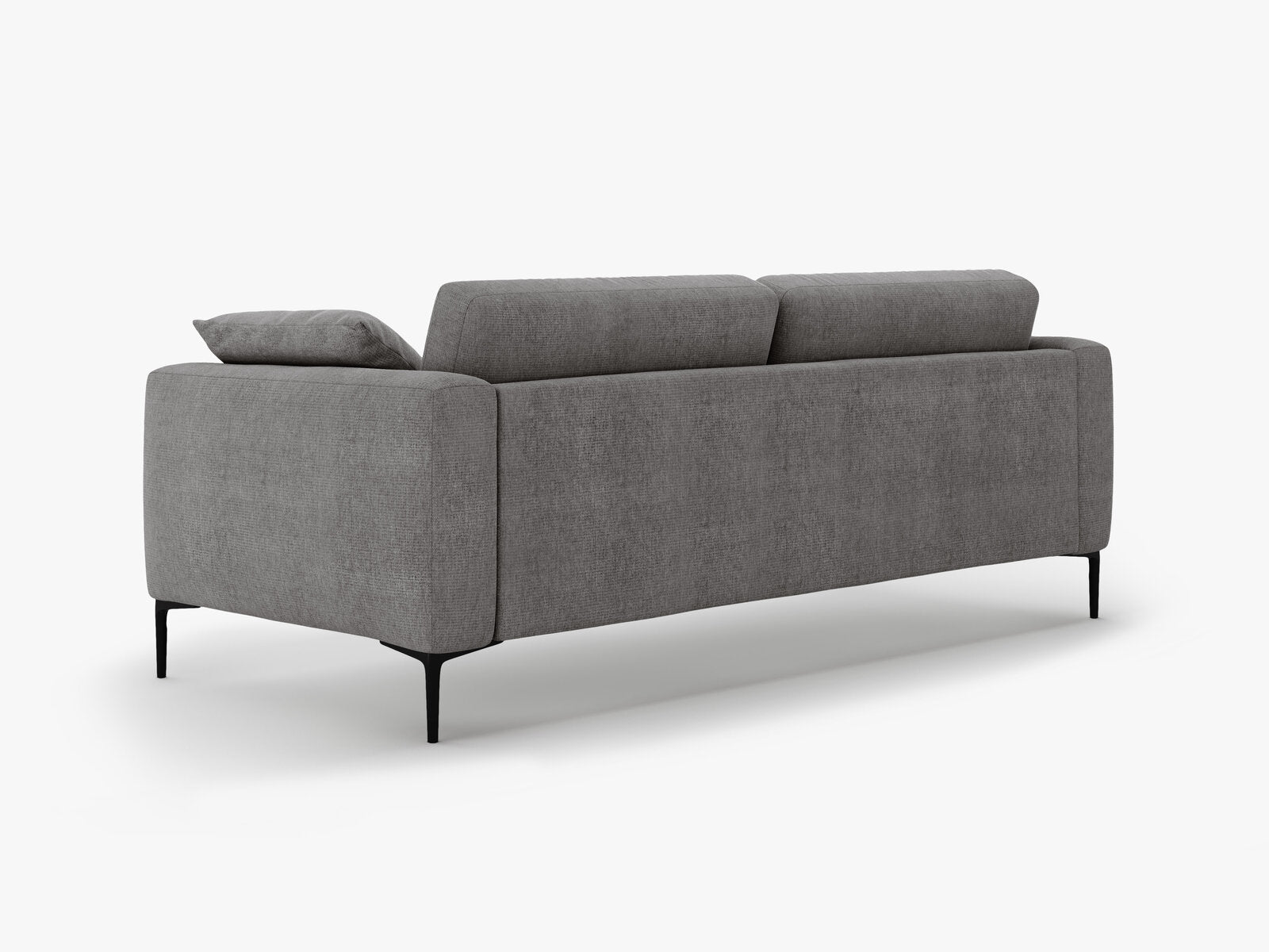Micadoni Sofa Bemy 4-Sitzer Strukturierter Stoff Grau