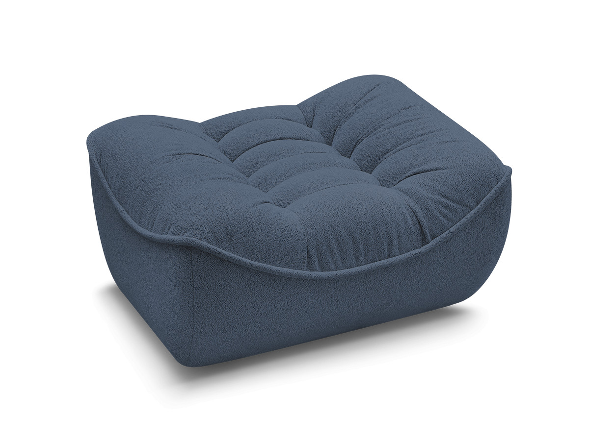 Bobochic Serena Pouf Melange-Stoff Blau