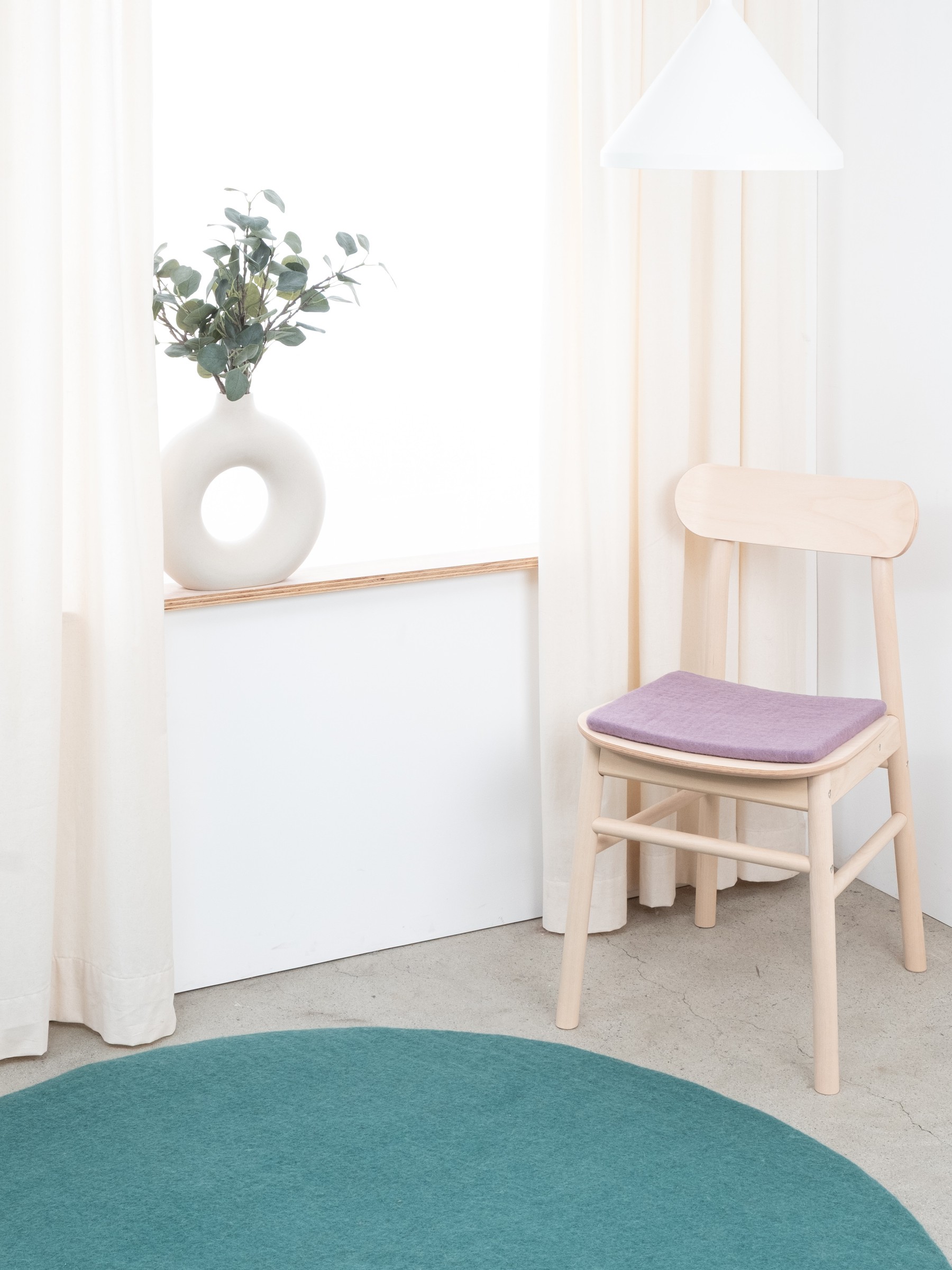 myfelt Tove Filz-Sitzauflage Fliedergrau 36 x 36 cm