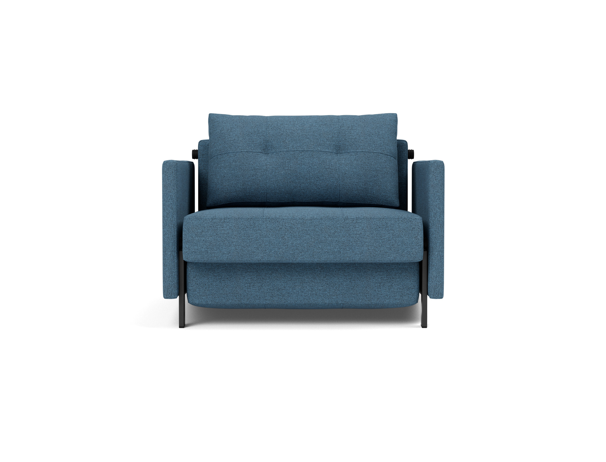 Schlafsessel Cubed 90 mit Armlehnen Strukturierter Stoff Weda 302-Weda-Blue