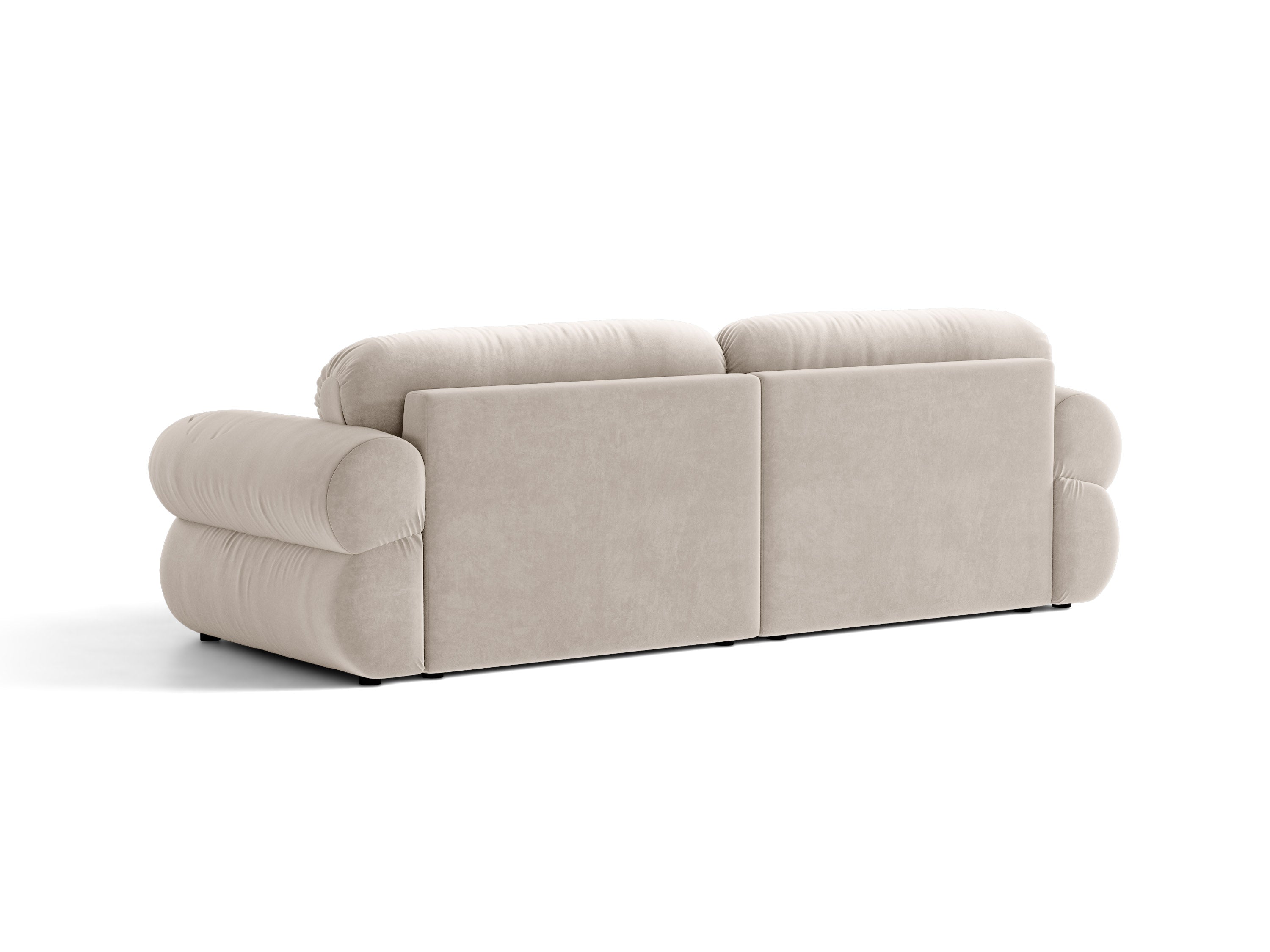 Micadoni Ophelia Sofa 4-Sitzer Samt Salvador Beige