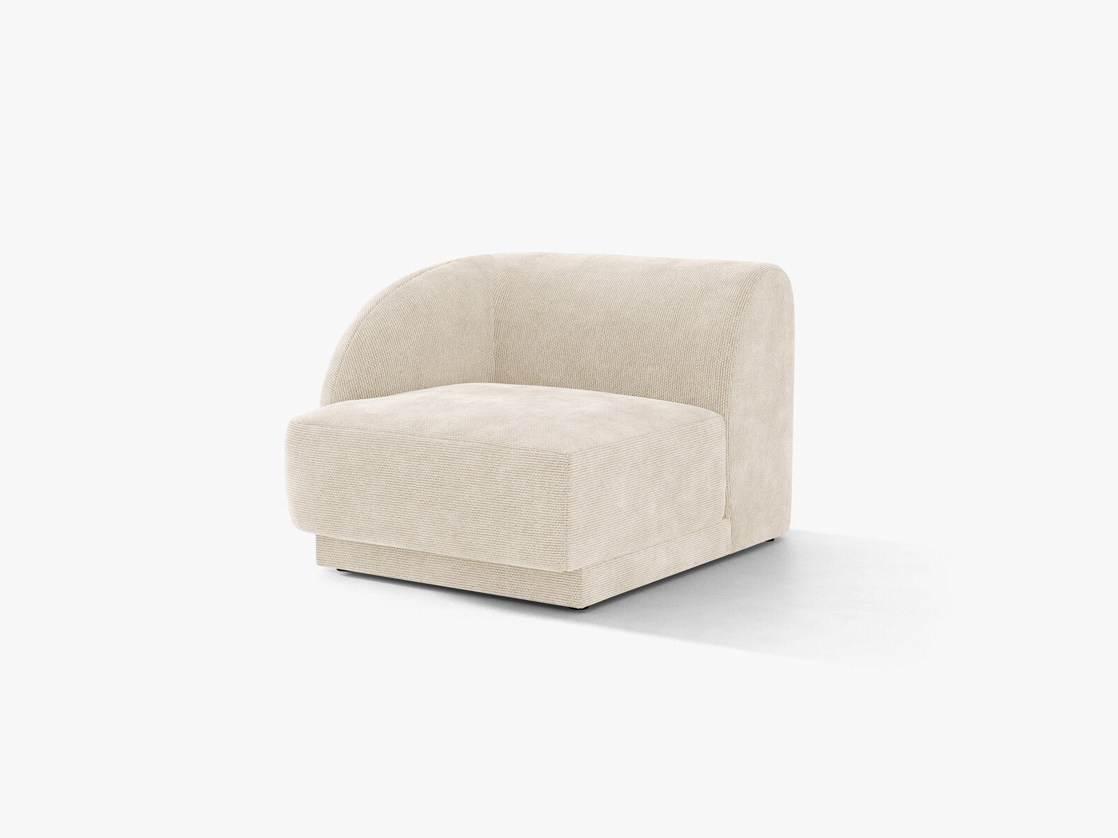 Micadoni Eckmodul Miley 1-Sitzer Links Chenille Eden Elfenbein