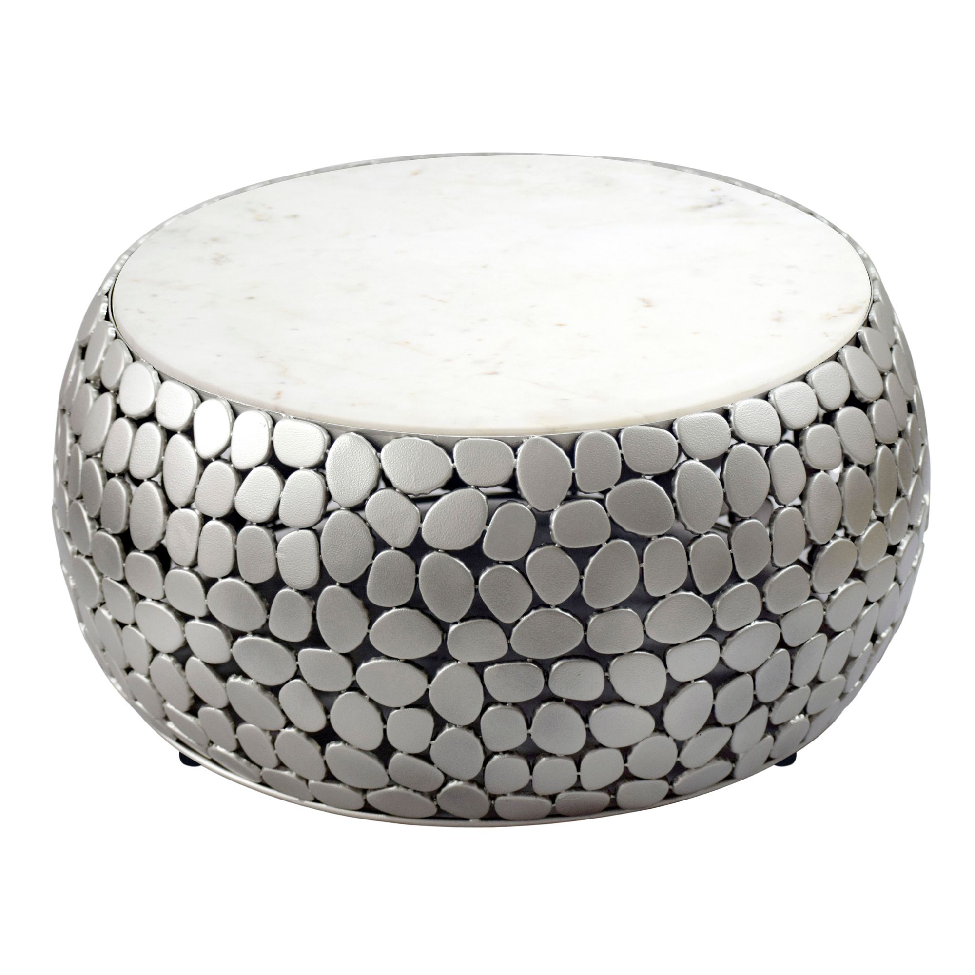 Couchtisch Karmoy Marmor Silber Ø 66 cm