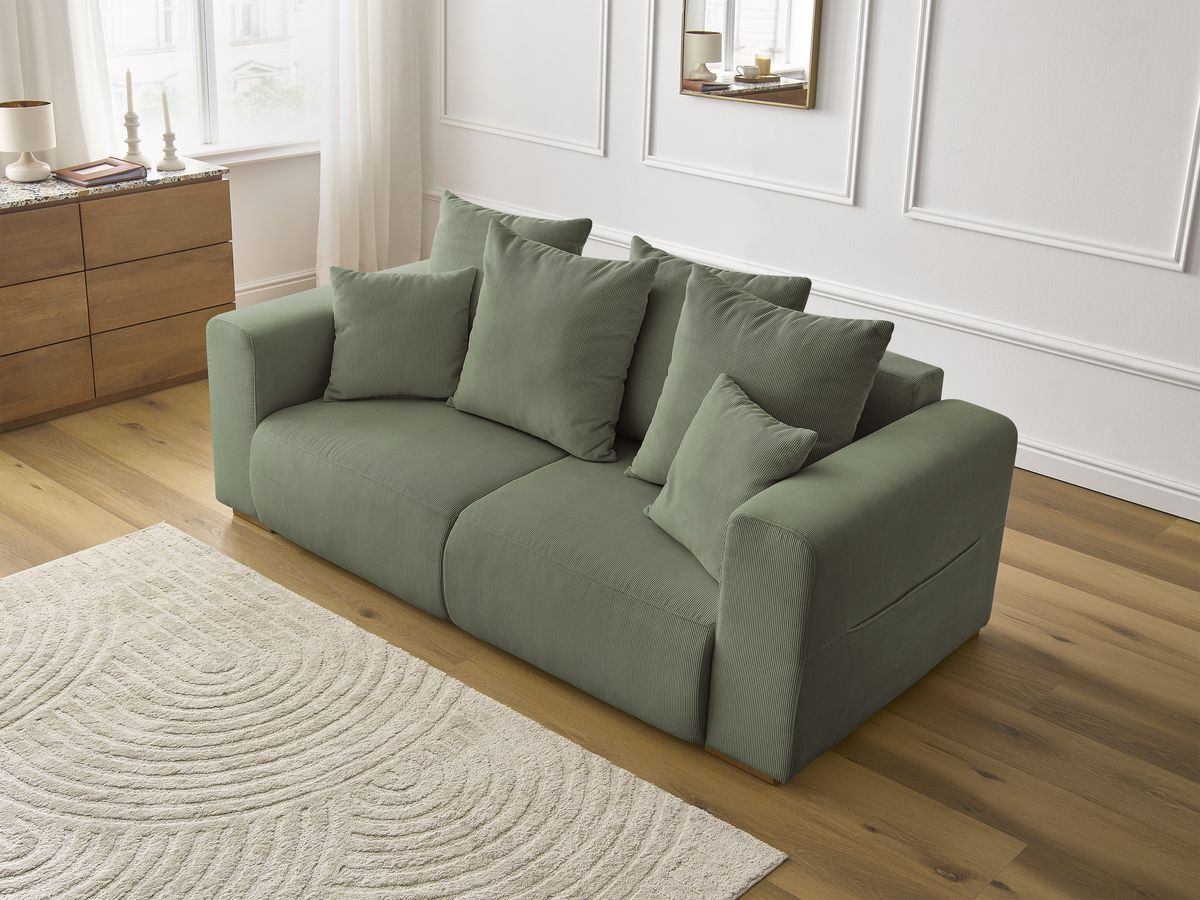 Bobochic Sidonie Sofa 2-Sitzer Cordsamt Grün
