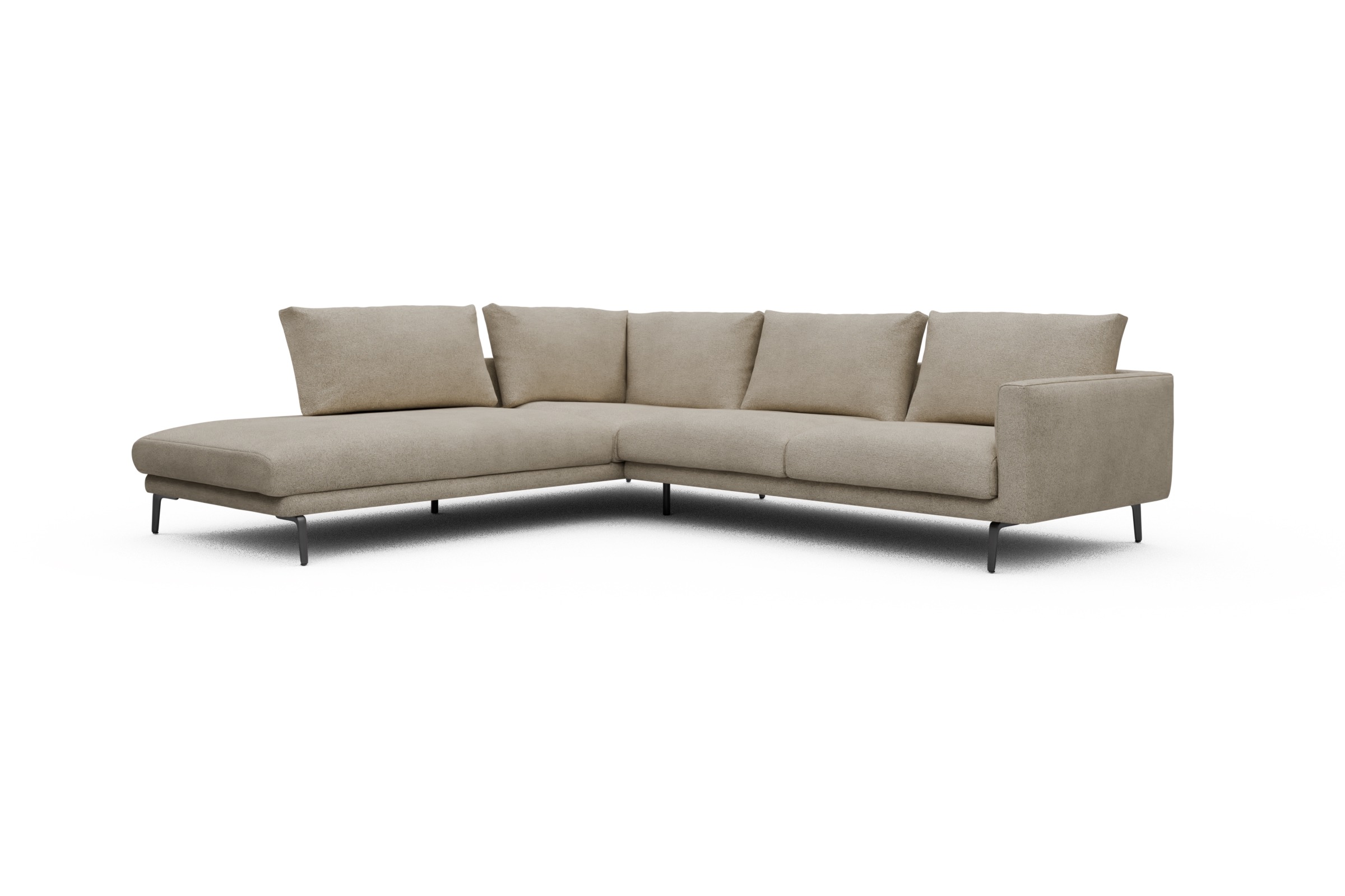 Ecksofa Karl Relax-Ecke links mit 2,5-Sitzer Boucle-Belge