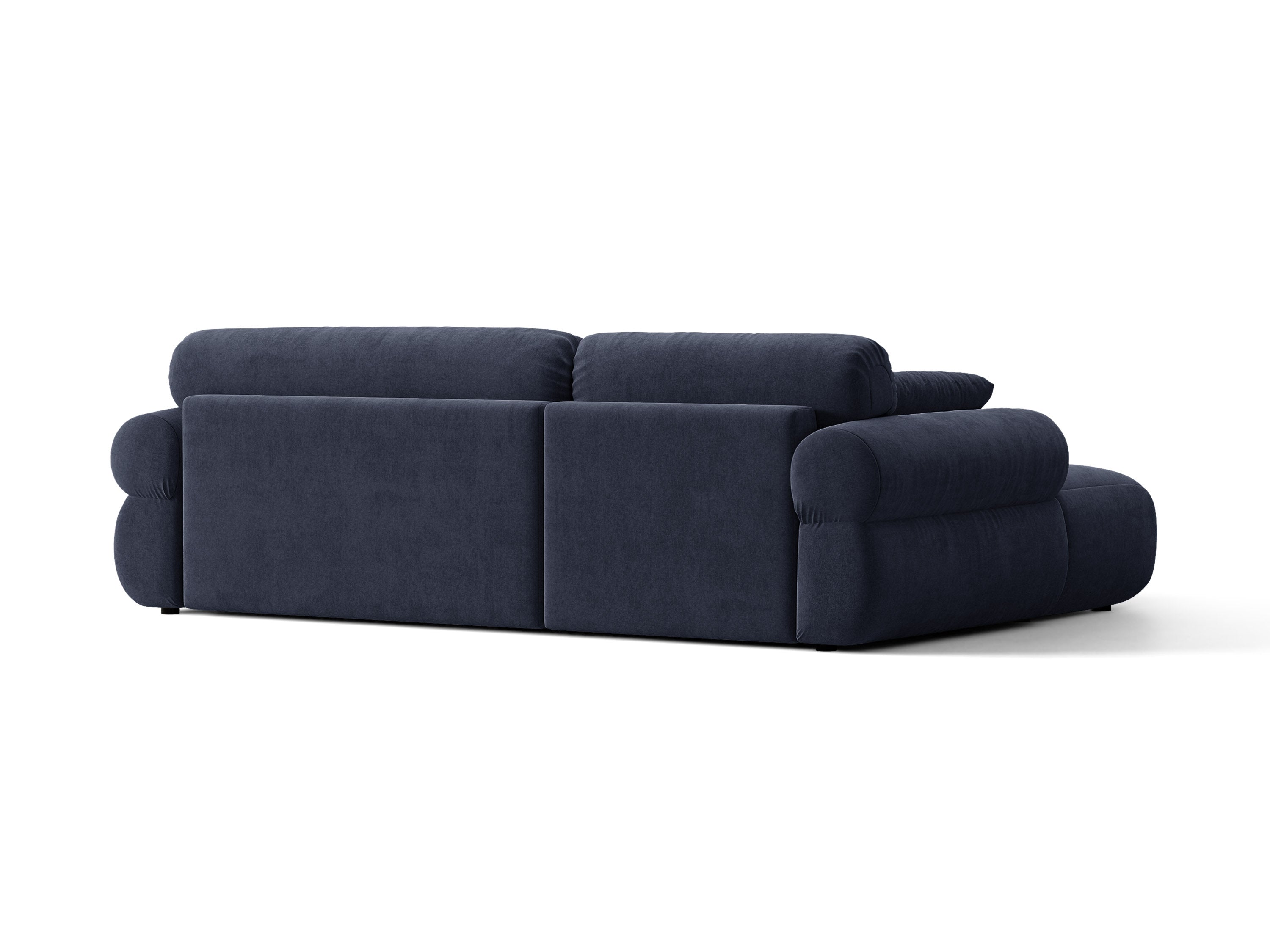 Micadoni Ophelia Ecksofa Links Strukturierter Stoff Liberty Marineblau