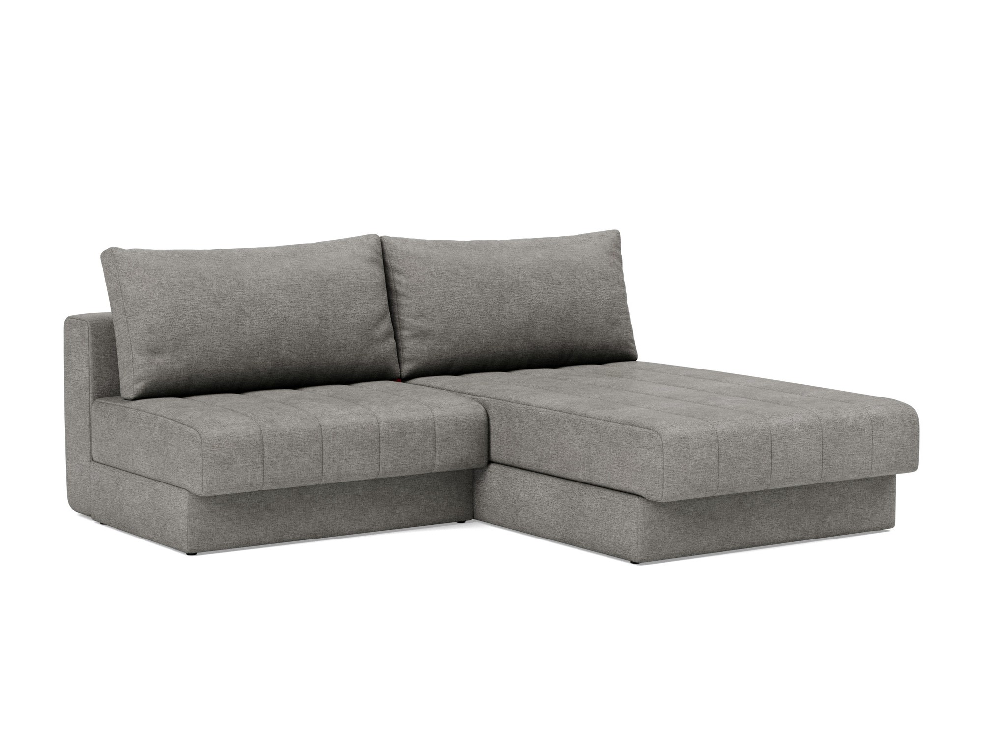 Schlafsofa Akello mit Chaiselongue Flachgewebe Avella 282-Warm-Grey