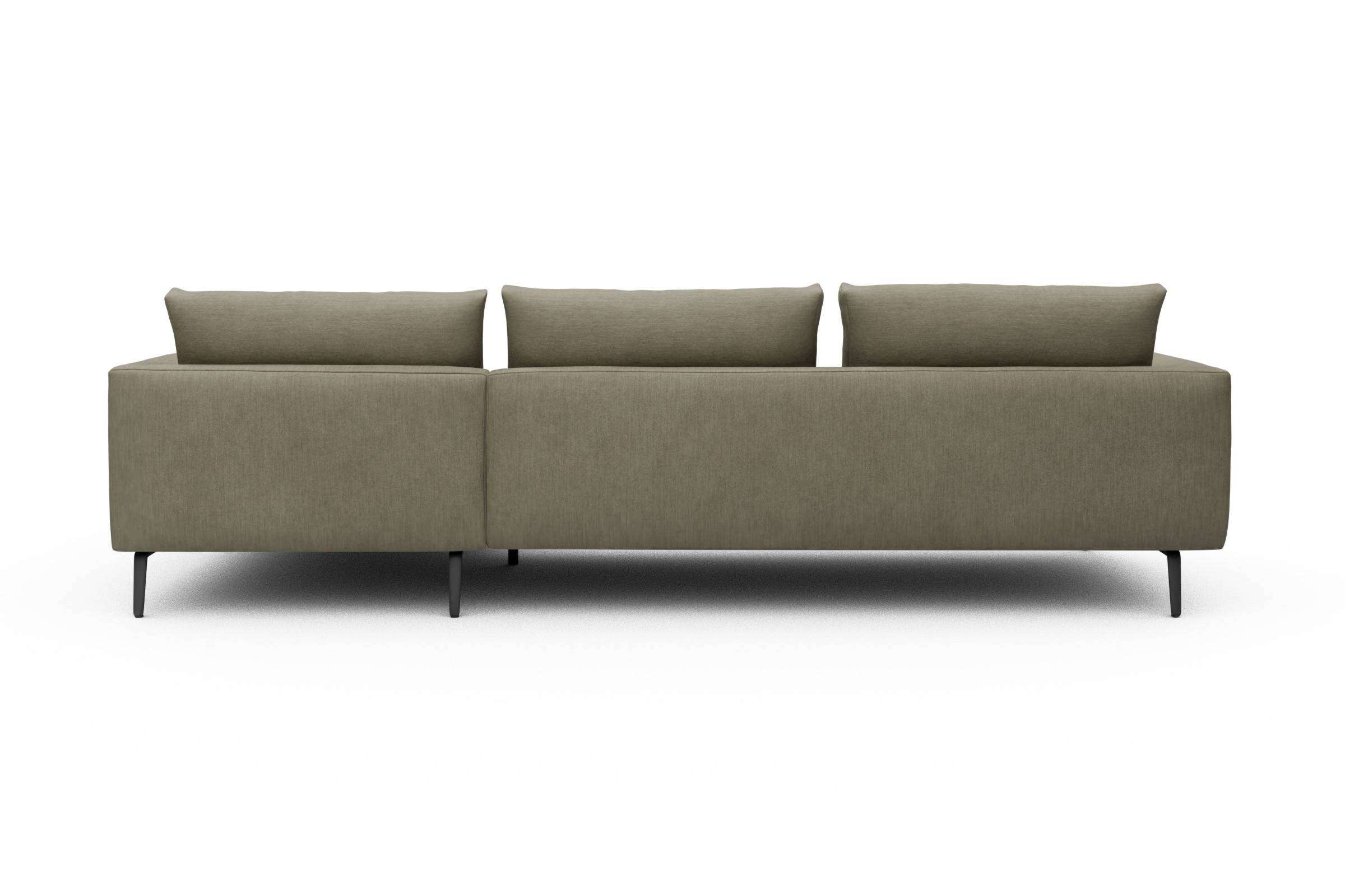 Ecksofa Karl Chaiselongue rechts mit 2,5-Sitzer Vivus-Dusty-Sand