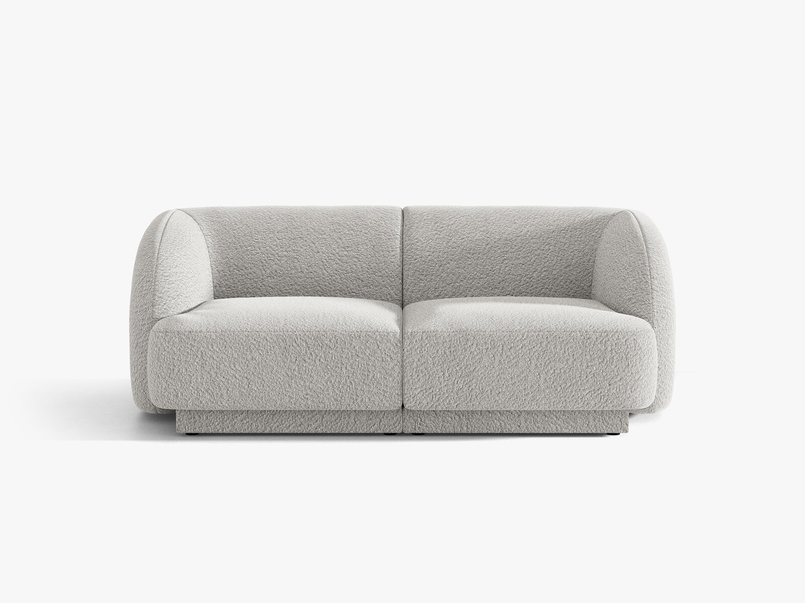 Micadoni Sofa Miley 2-Sitzer Boucle Baloo Hellgrau