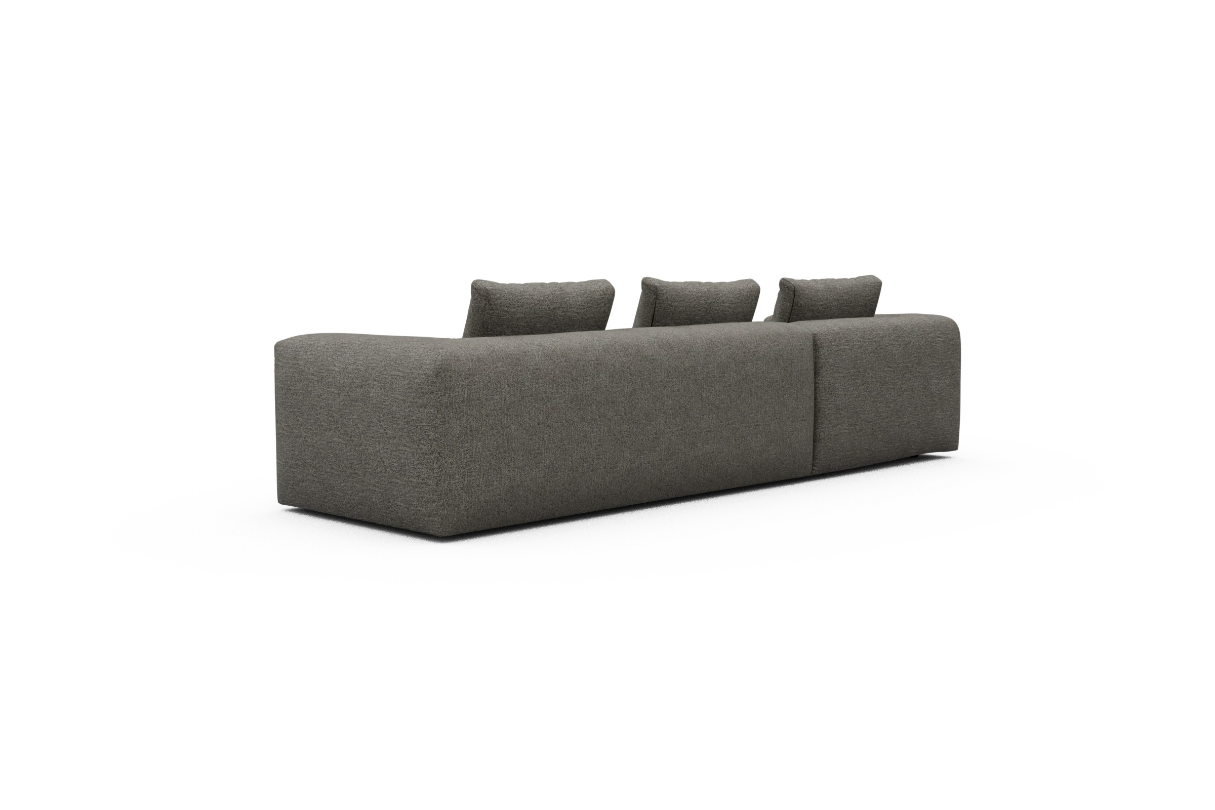 Ecksofa Fred Chaiselongue links mit 2,5-Sitzer Carreno-Sepie-Brown
