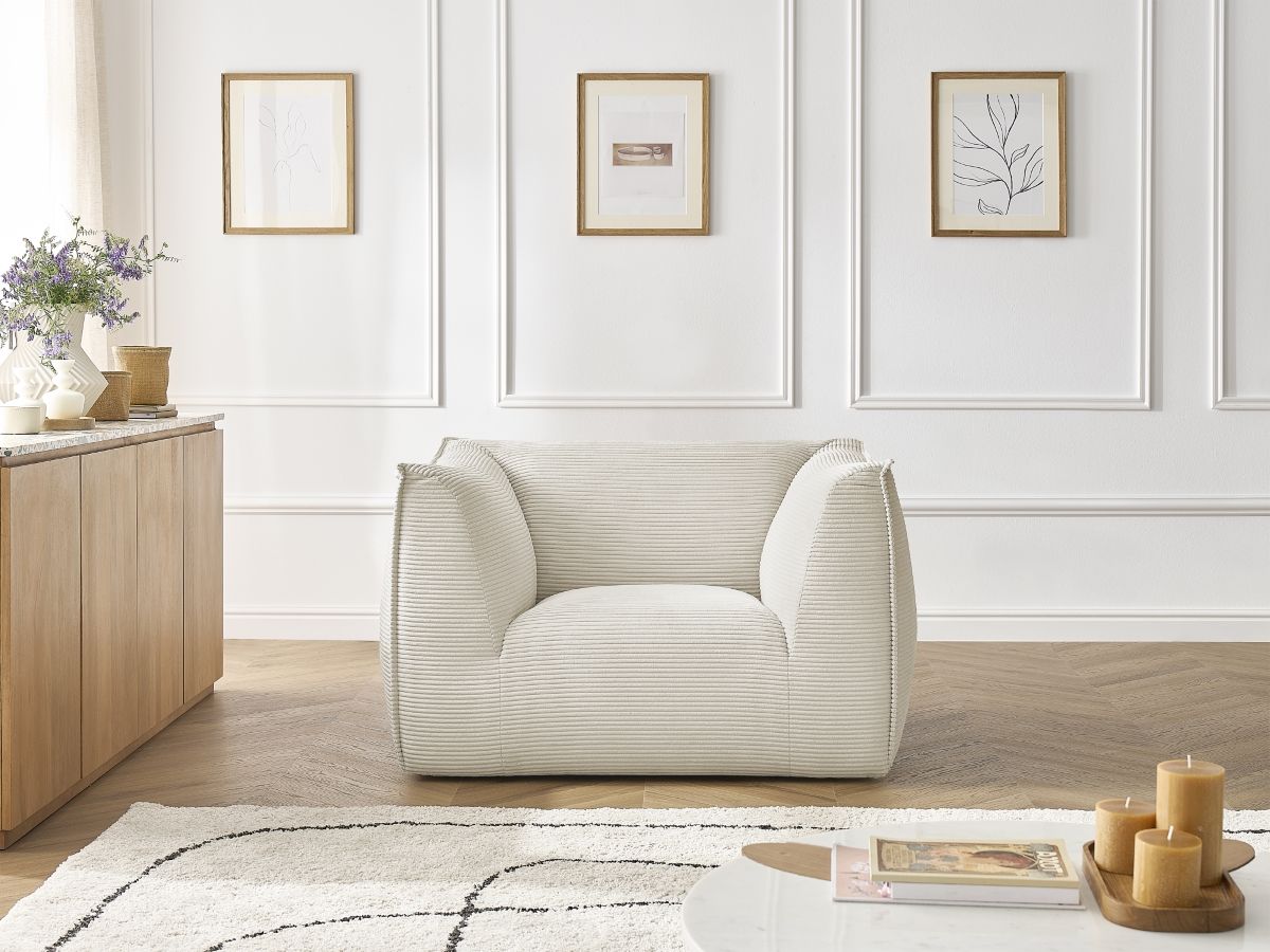 Bobochic Giorgia Sessel Cordsamt Beige