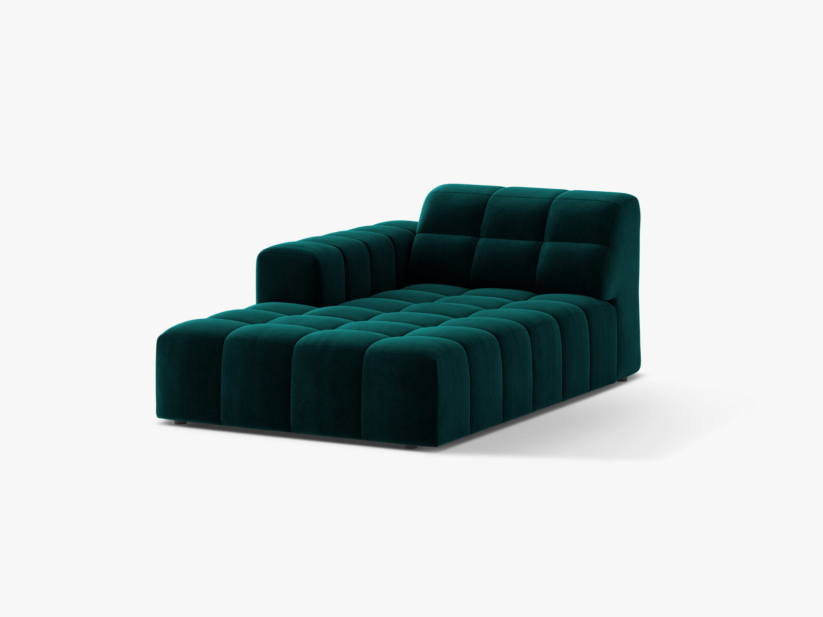 Micadoni Jennifer Chaiselongue Links Samt Venus Dunkelpetrol
