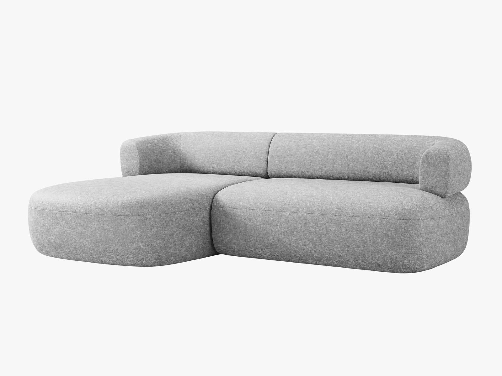 Micadoni 5-Sitzer Ecksofa Jenny Links Chenille Perfect Harmony Silber