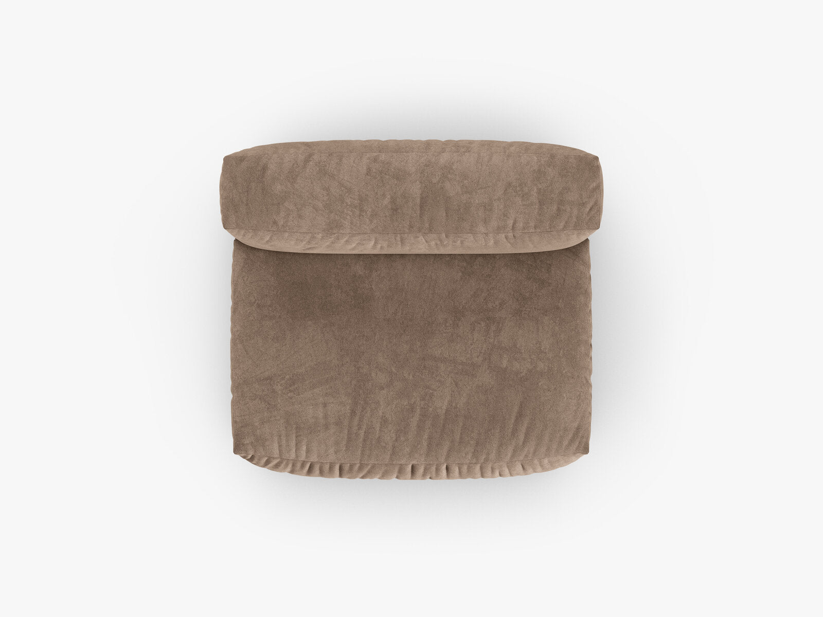 Micadoni Mittelmodul Martina 1-Sitzer Groß 90cm Sitztiefe Samt Vogue Dunkelbeige