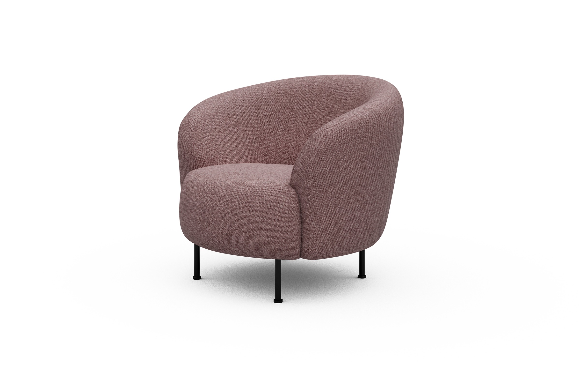 Sessel Ronda Metallbeine Schwarz Sama-Flamingo