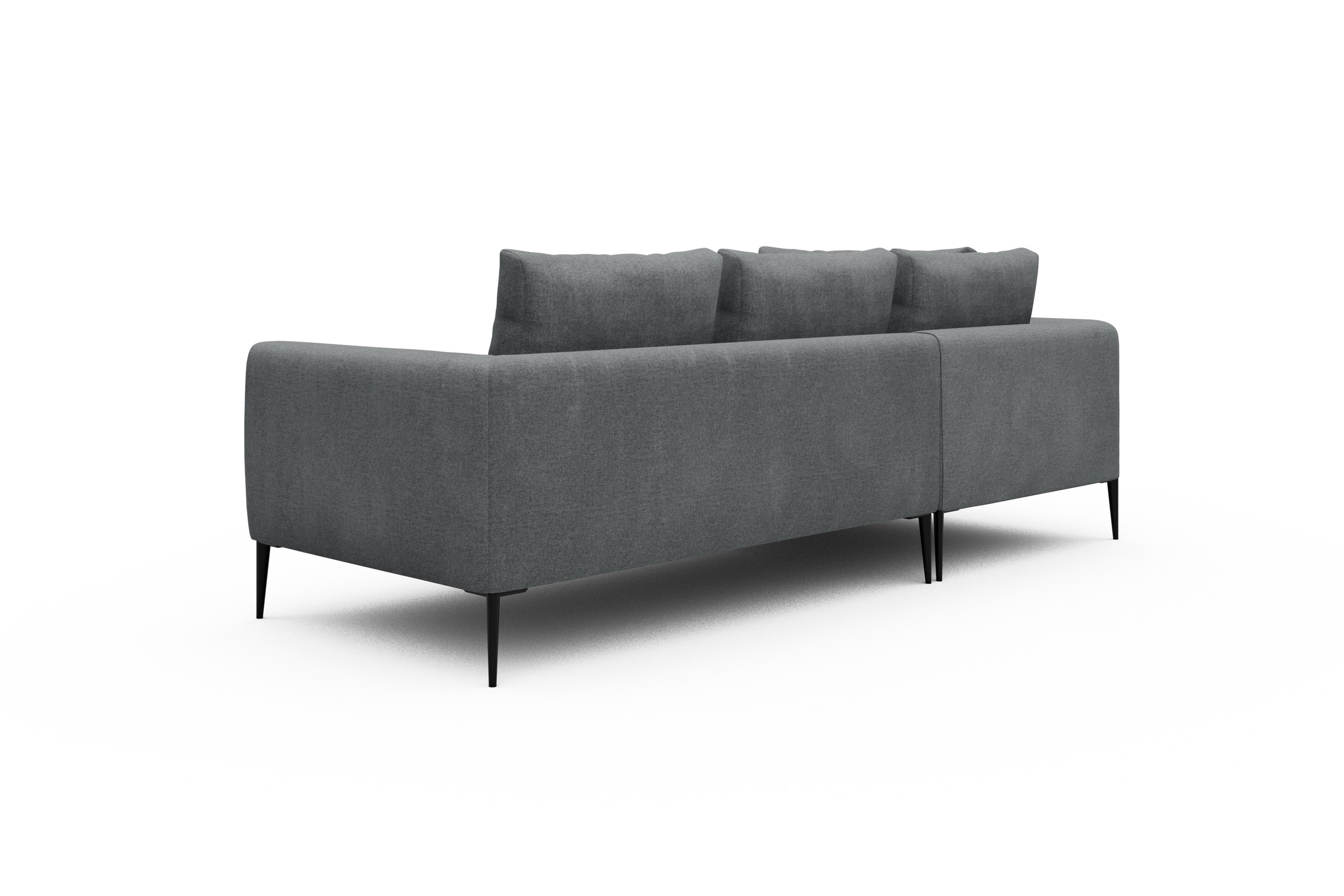 Ecksofa Paul Relax-Ecke links mit 2-Sitzer Casone-Gravel-Grey