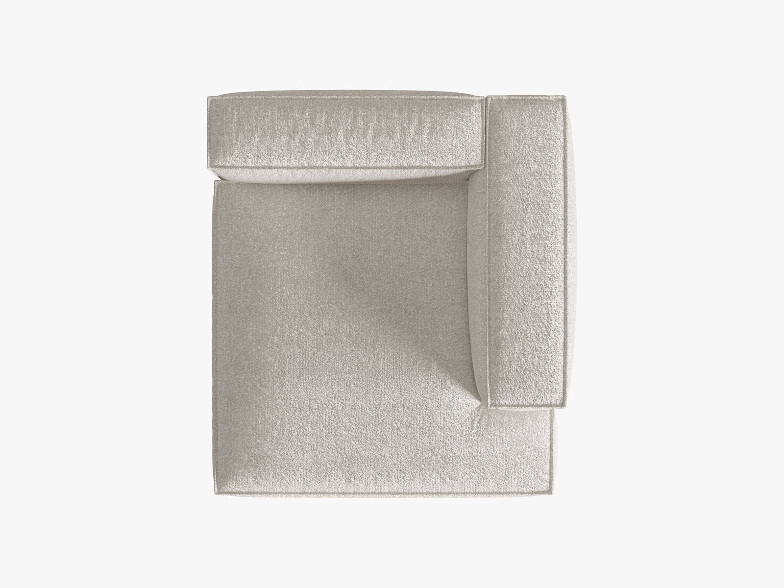 Micadoni Recamiere Nuria 1-Sitzer Rechts Boucle Grau Beige Melange