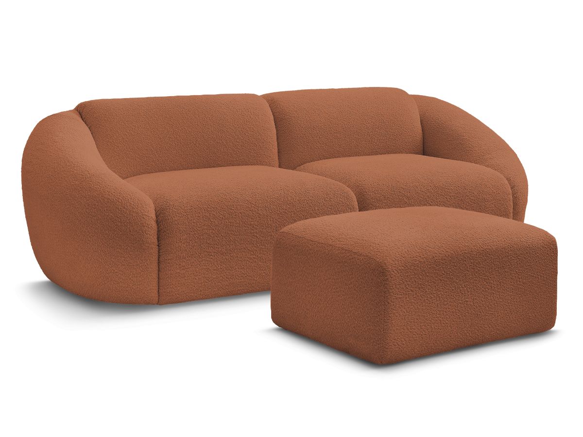 Bouclé-Stoff · Orange