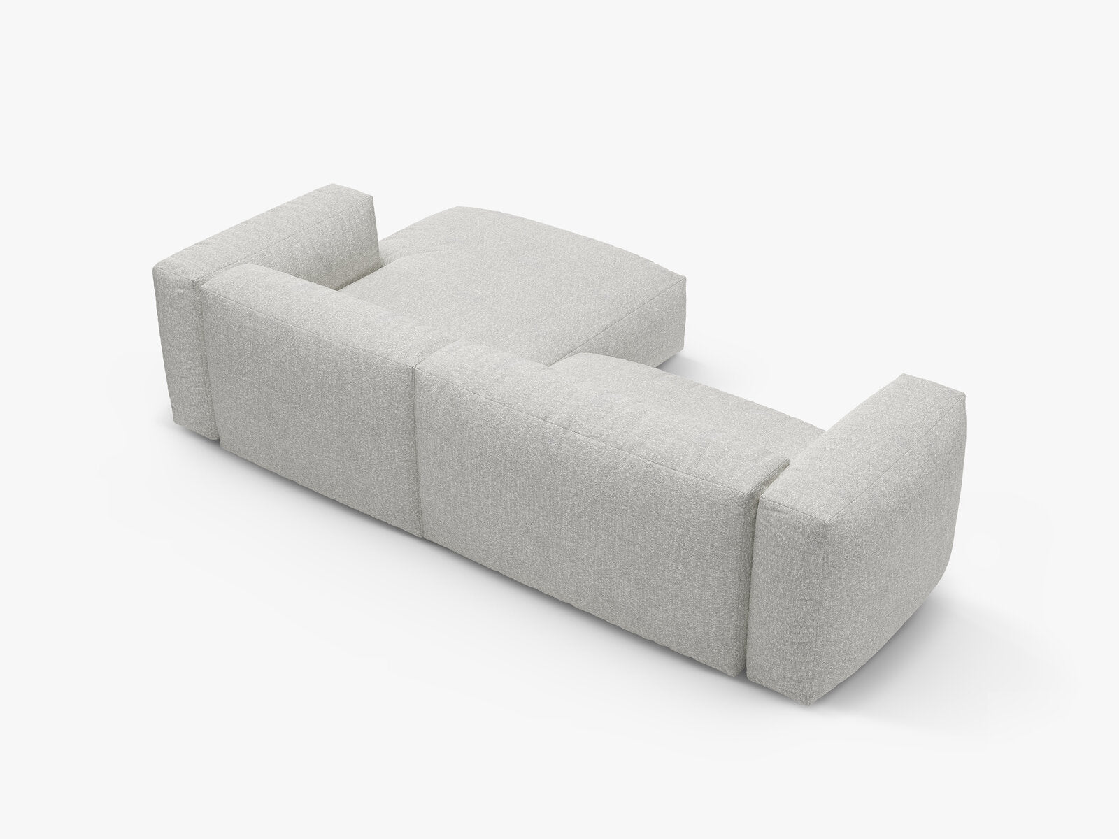 Micadoni Martina Ecksofa 4-Sitzer mit Schlaffunktion Rechts Boucle Monet Grau Beige Melange