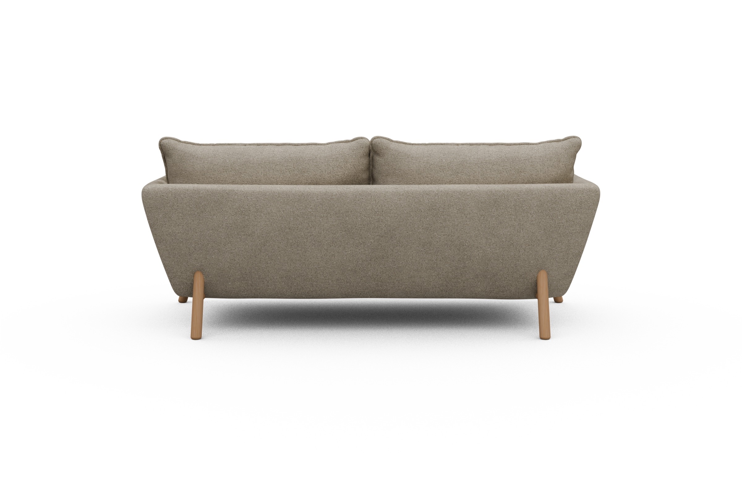 Sofa Emil PREMIUM 2-Sitzer Beinfarbe Eiche Natur Boucle-Beige
