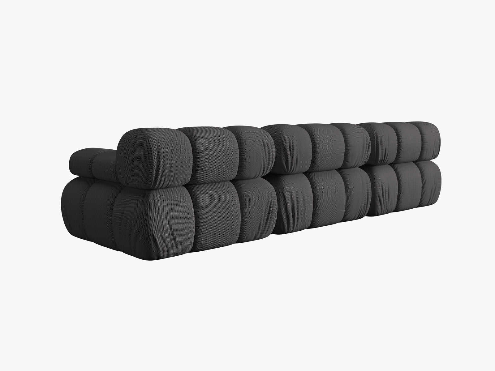 Micadoni Modulares Sofa Bellis 3-Sitzer 3D-Stoff Sonic Espresso