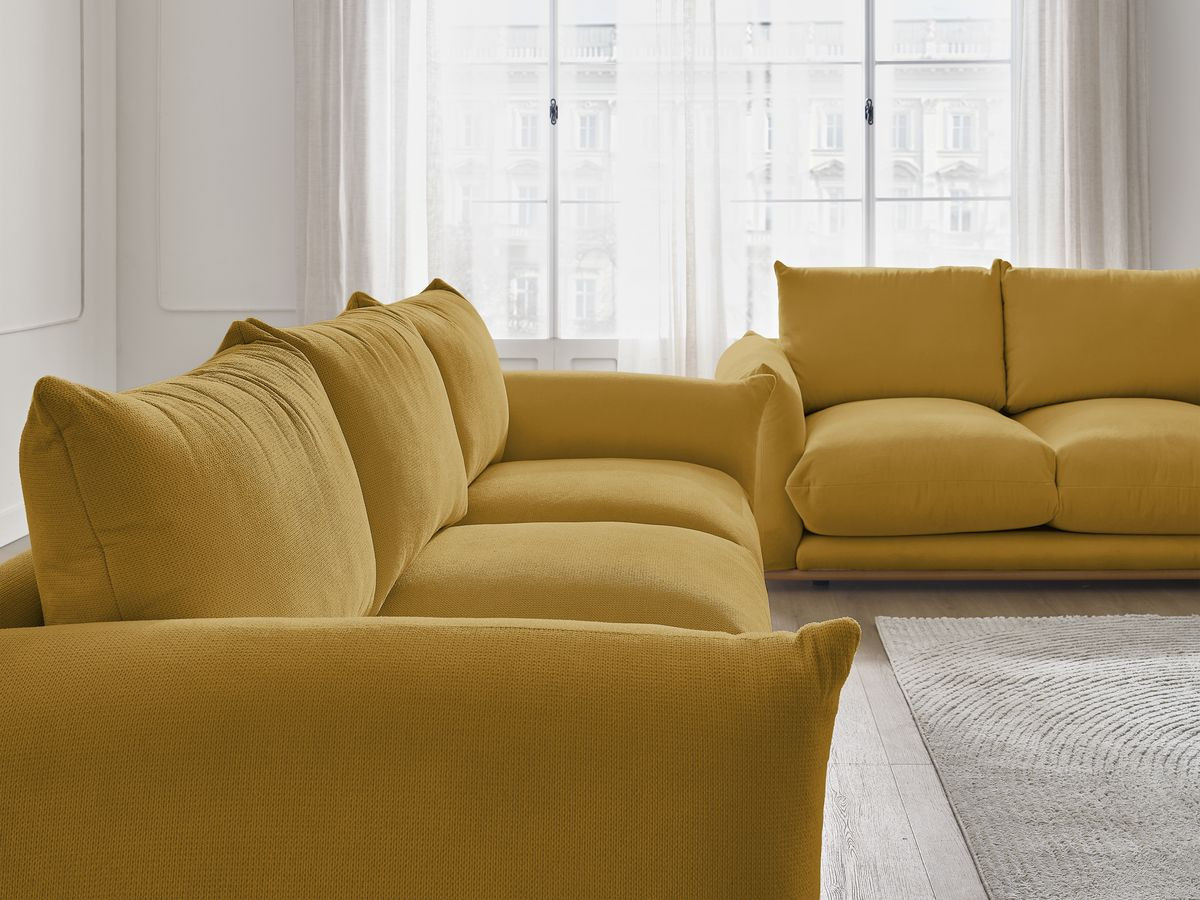 Bobochic Ernest Sofa 5-Sitzer Stoff Gelb