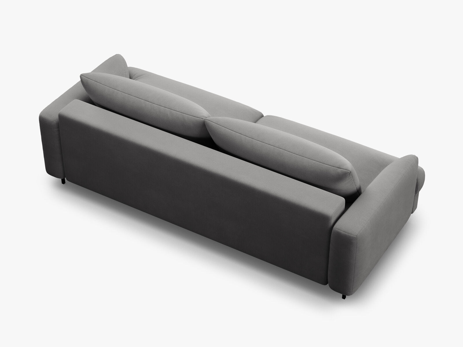 Micadoni Naomi Sofa Mit Bettfunktion Und Stauraum Samt Salvador Grau