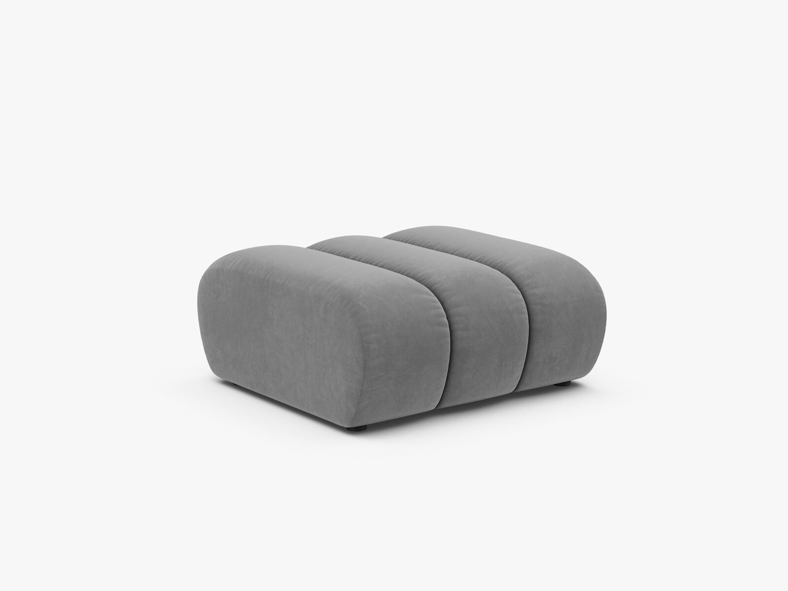 Micadoni Hocker Lupine Samt Venus Hellgrau