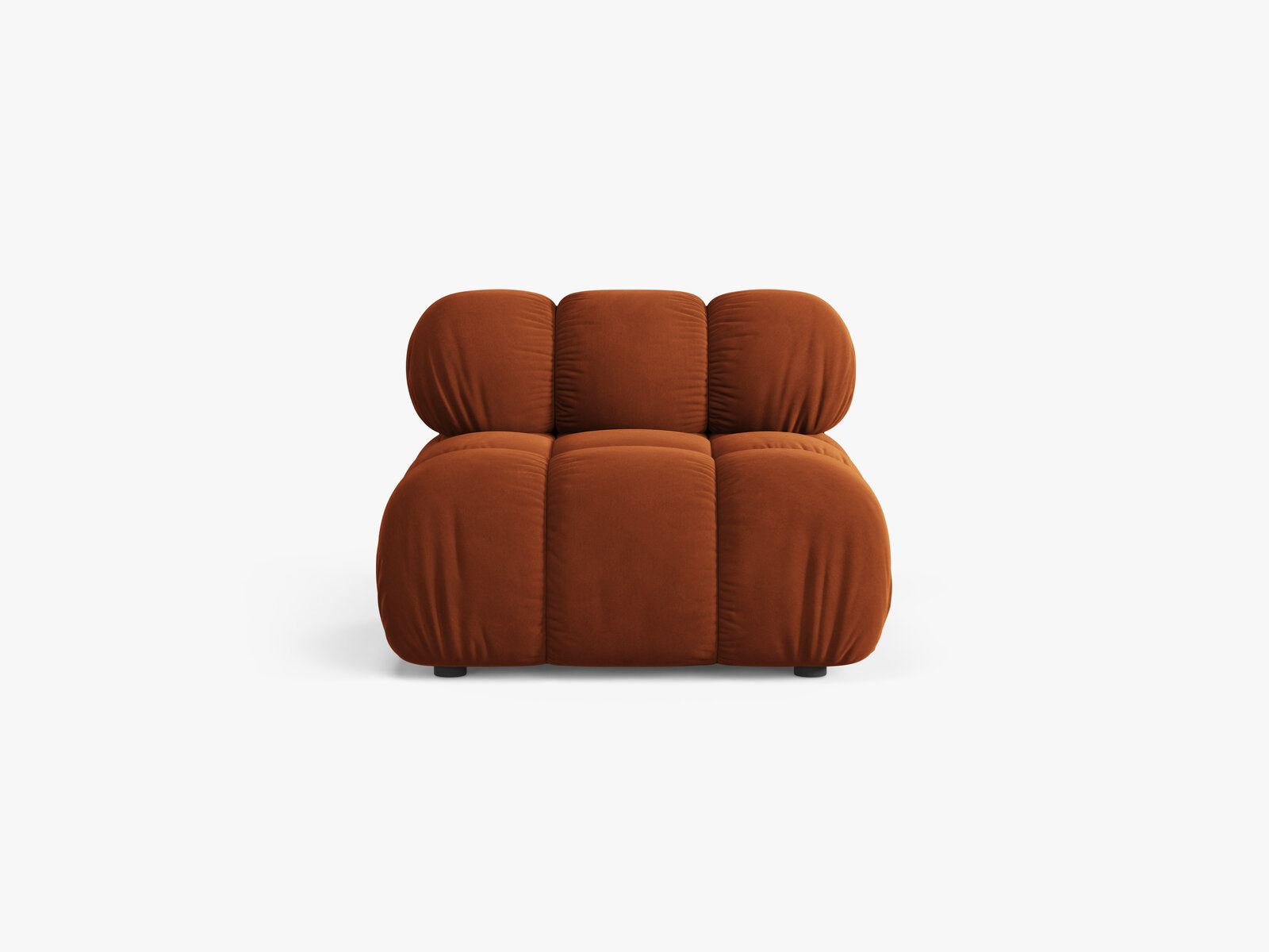 Micadoni Armloses Modul Bellis Samt Bluvel Terrakotta