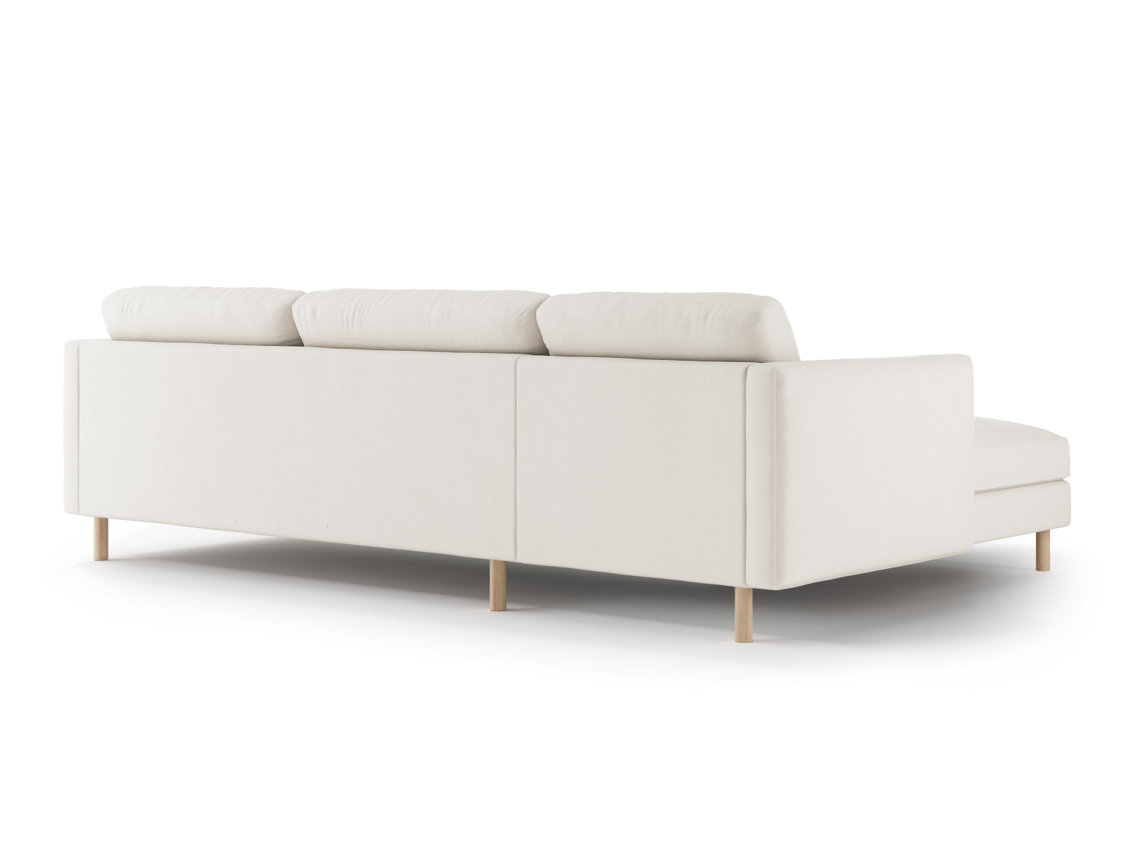 Micadoni Ecksofa Eden 4-Sitzer Links Samt Beige