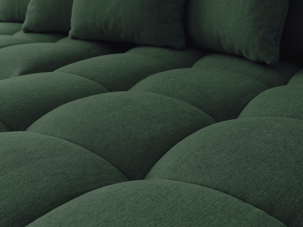 Bobochic Mont-blanc Ecksofa mit Pouf Melange-Stoff Grün Ecke rechts