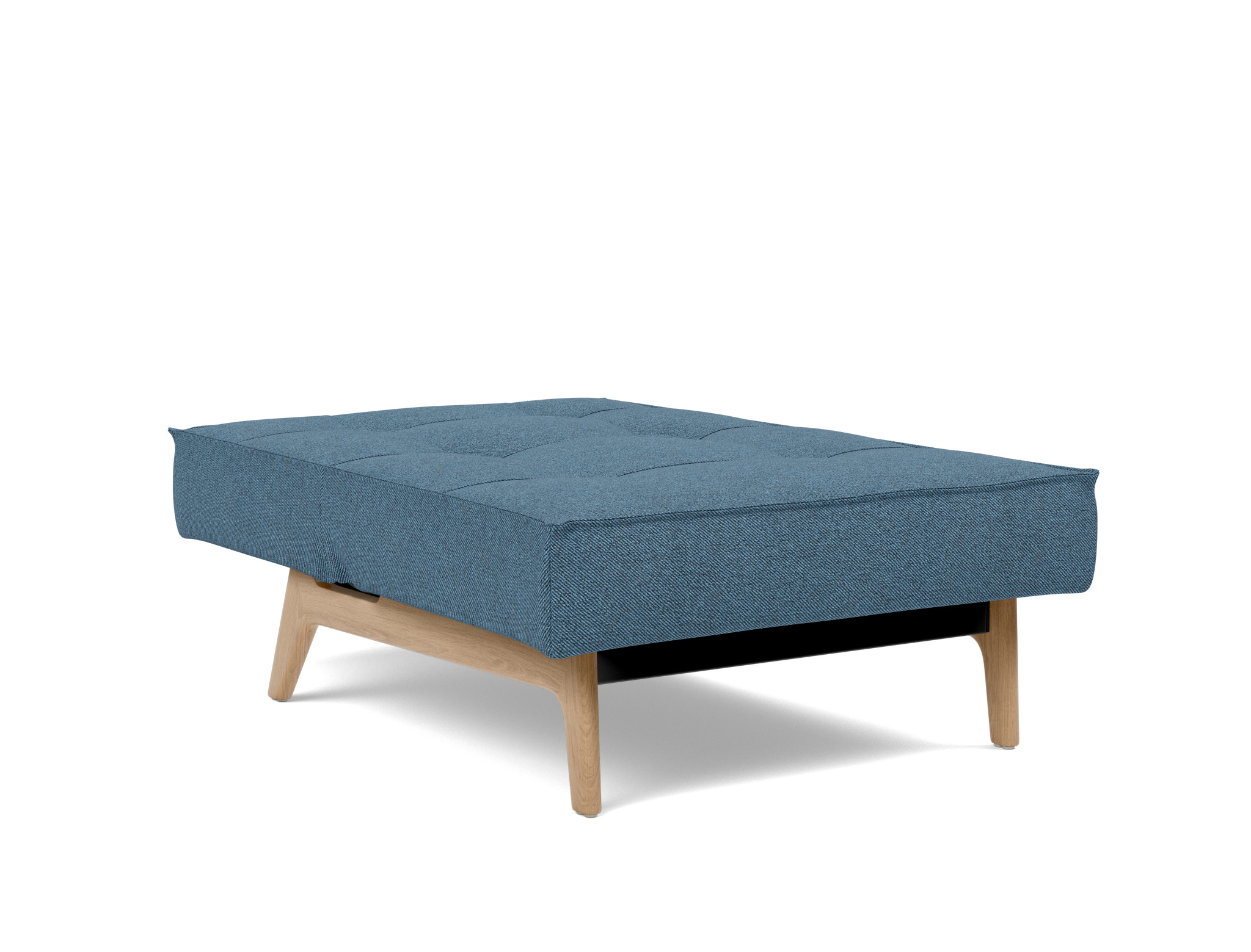 Sessel Splitback Strukturierter Stoff Weda 302-Weda-Blue Beine Eiche
