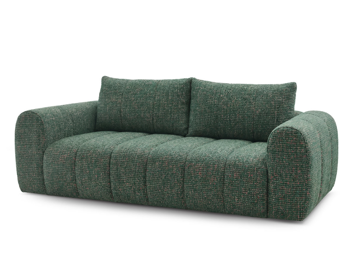 Bobochic Nesty Sofa 3-Sitzer Melange-Stoff Dunkelgrün