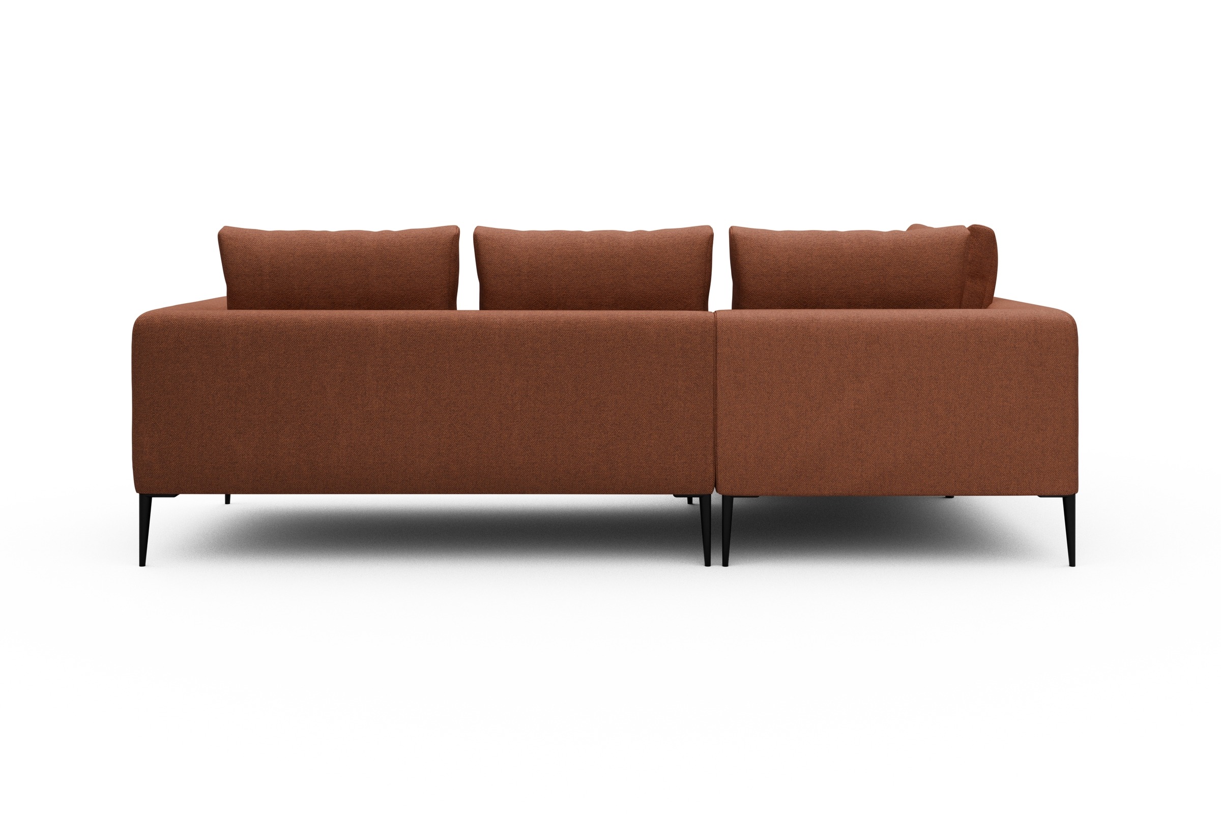 Ecksofa Paul Relax-Ecke links mit 2-Sitzer Weda-Rust