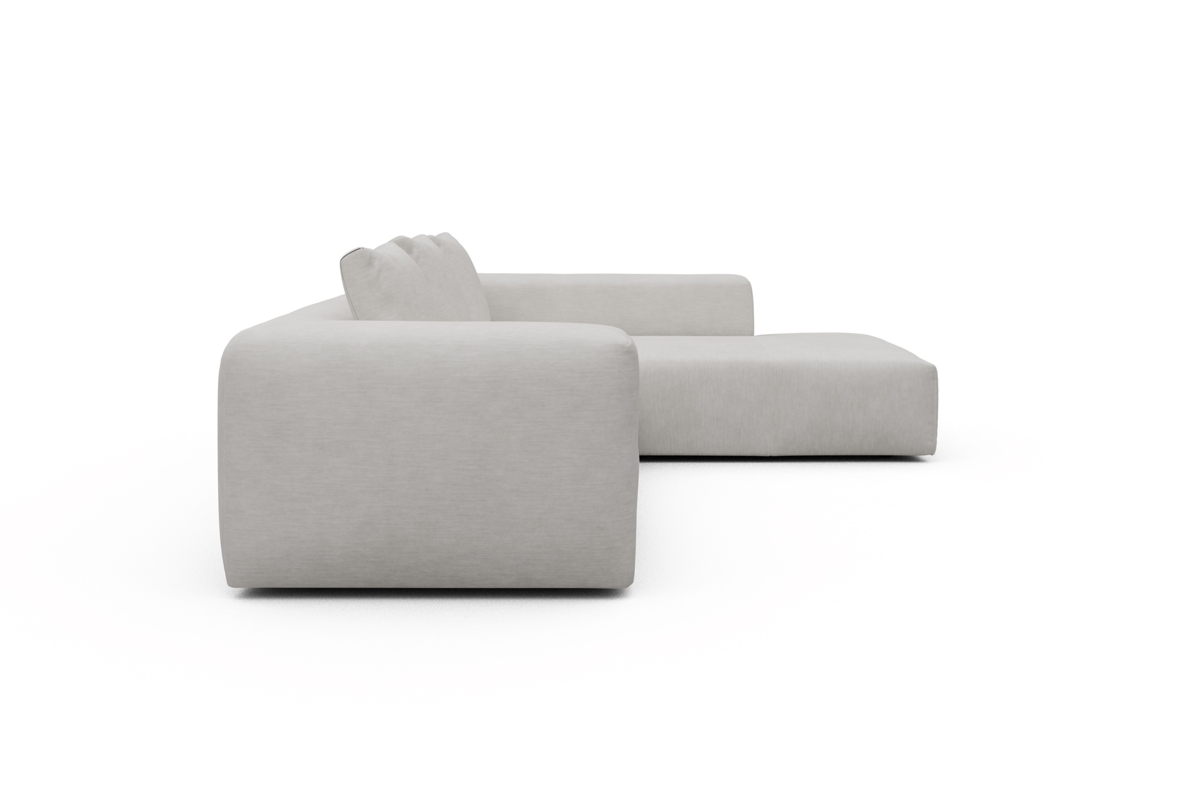 Ecksofa Fred Relax-Ecke rechts mit 2,5-Sitzer Vivus-Dusty-Off-White