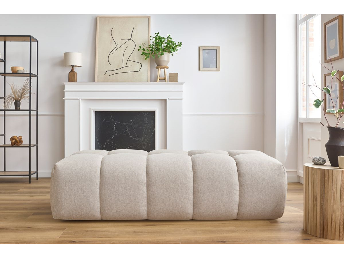 Bobochic Mont-blanc Pouf Melange-Stoff Beige