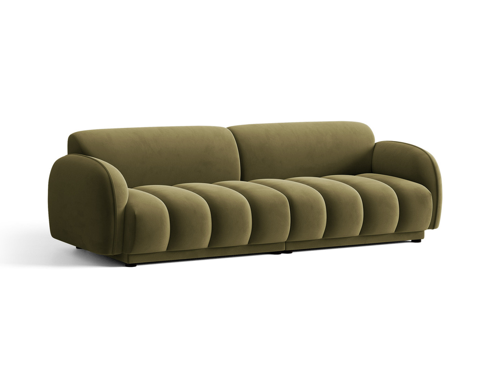 Cosmopolitan Design Sofa Bilbao 4-Sitzer Samt Casino Hellgrün