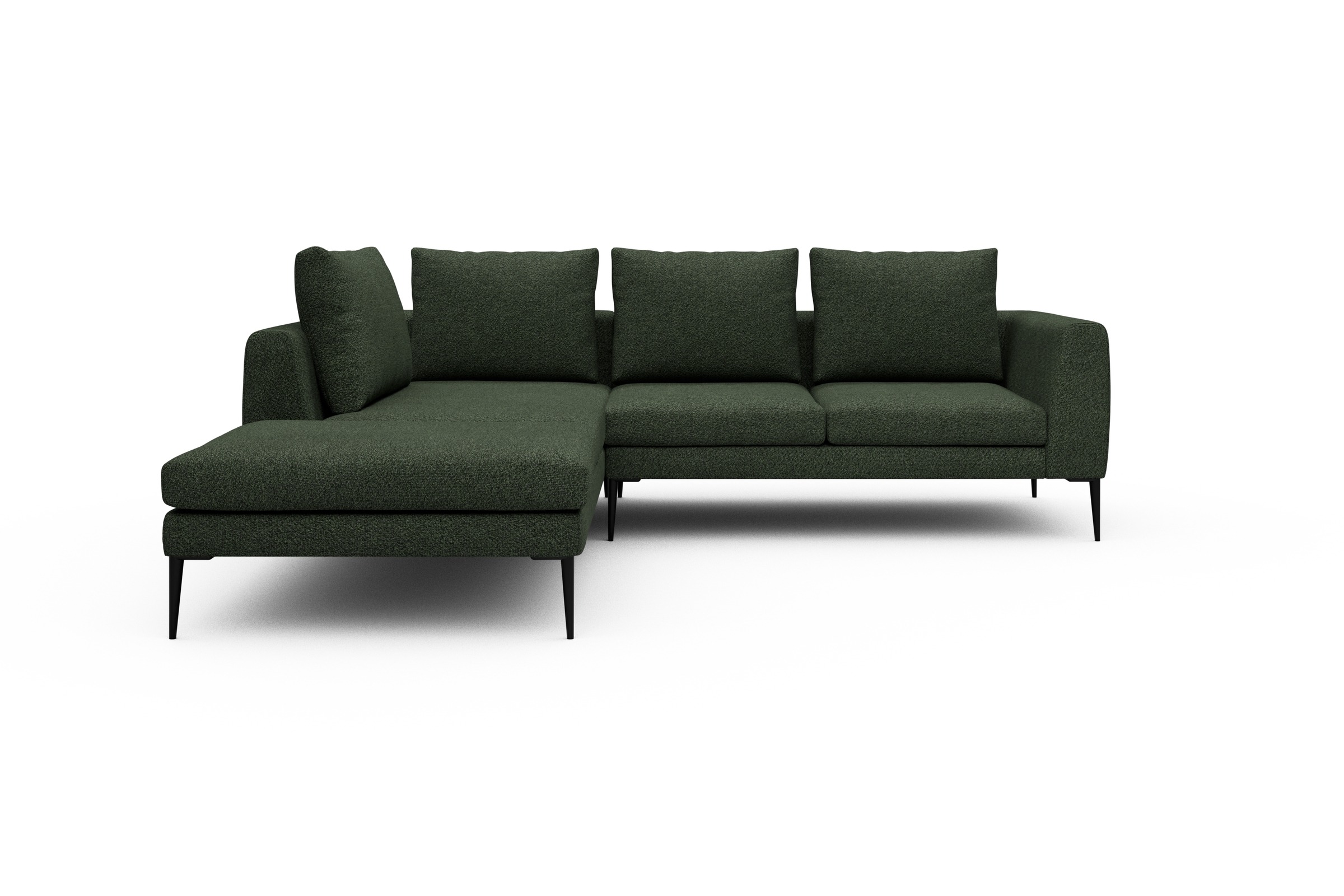 Skandi Home Ecksofa Paul Relax-Ecke links mit 2-Sitzer Vanora-Deep-Green moebelfaktor